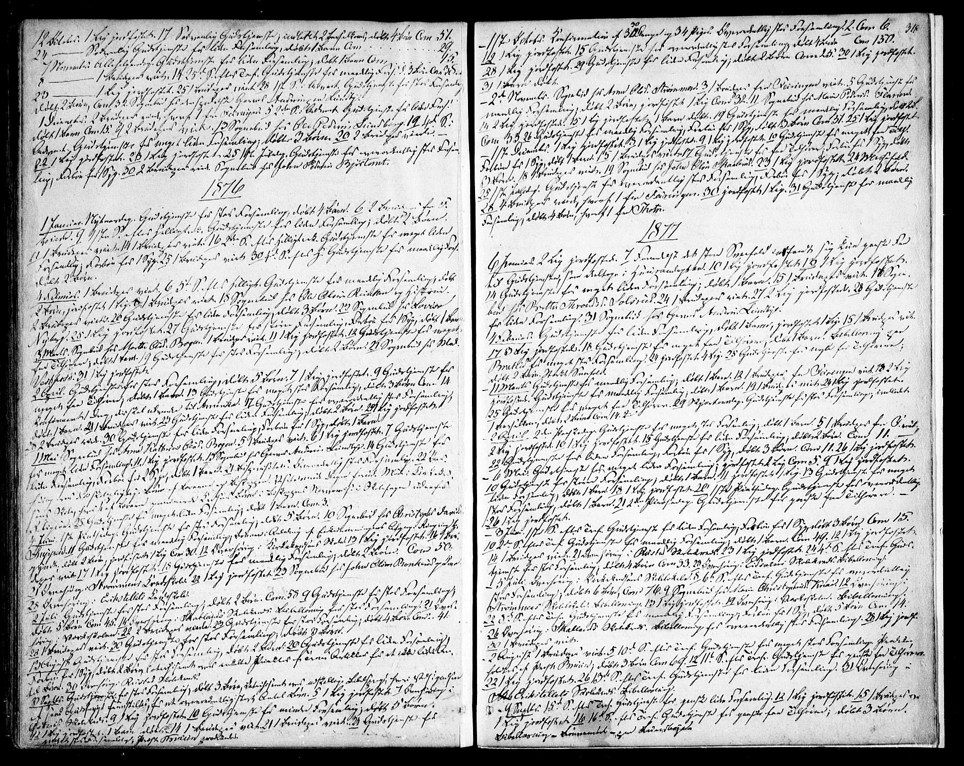 Hurdal prestekontor Kirkebøker, AV/SAO-A-10889/F/Fa/L0006: Parish register (official) no. I 6, 1860-1877, p. 318