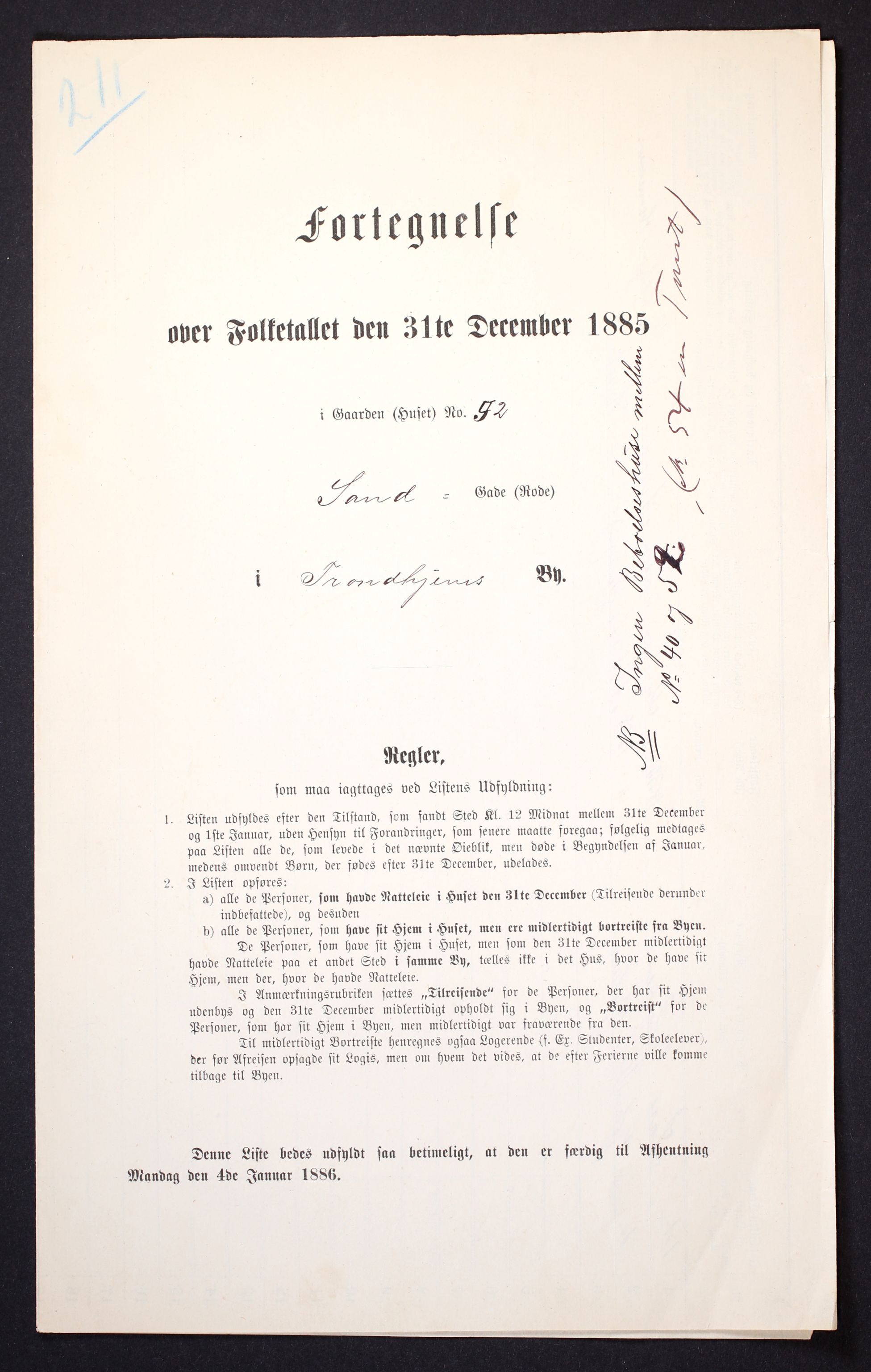 SAT, 1885 census for 1601 Trondheim, 1885, p. 978