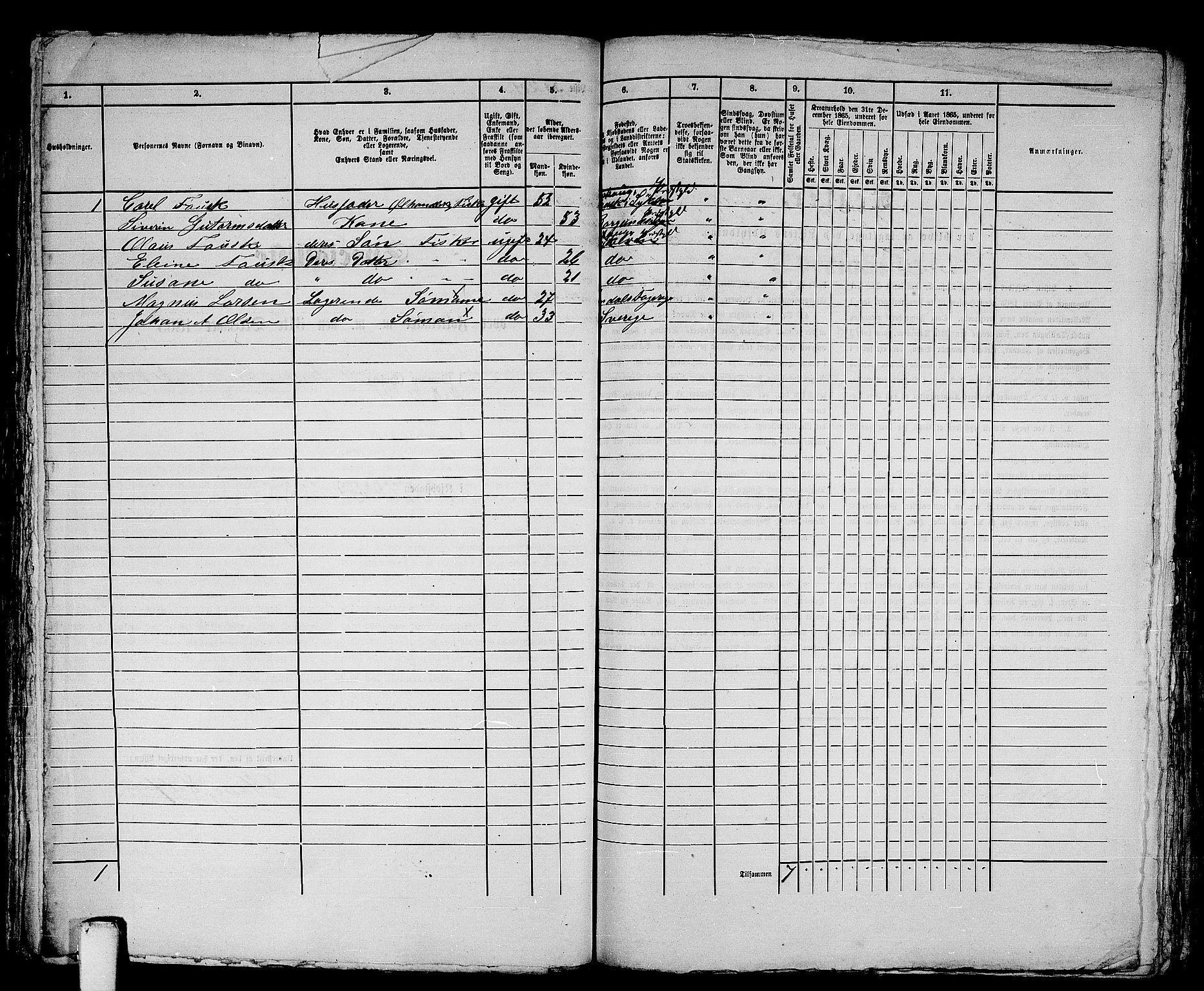 RA, 1865 census for Ålesund, 1865, p. 424