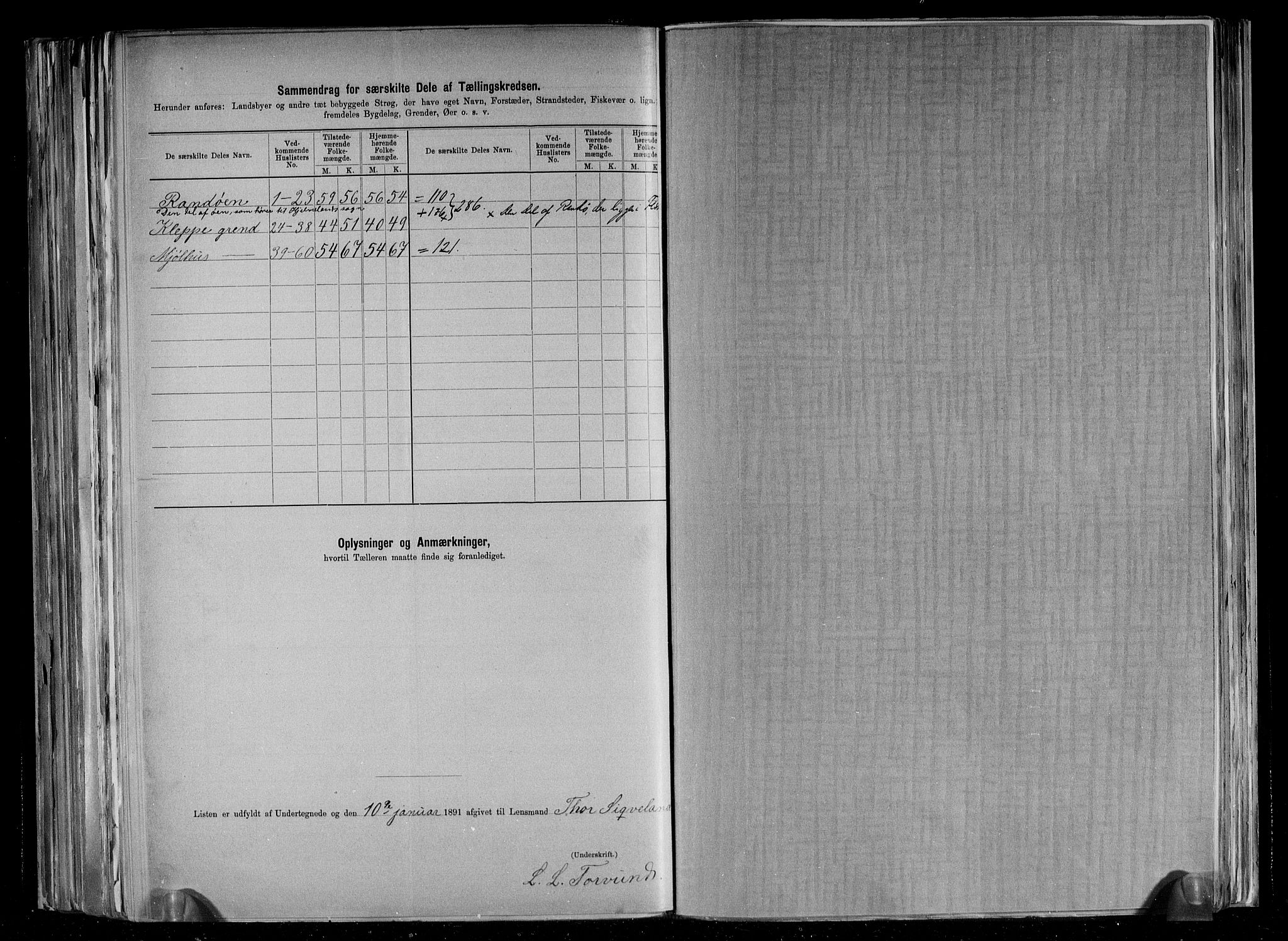 RA, 1891 census for 1133 Hjelmeland, 1891, p. 21