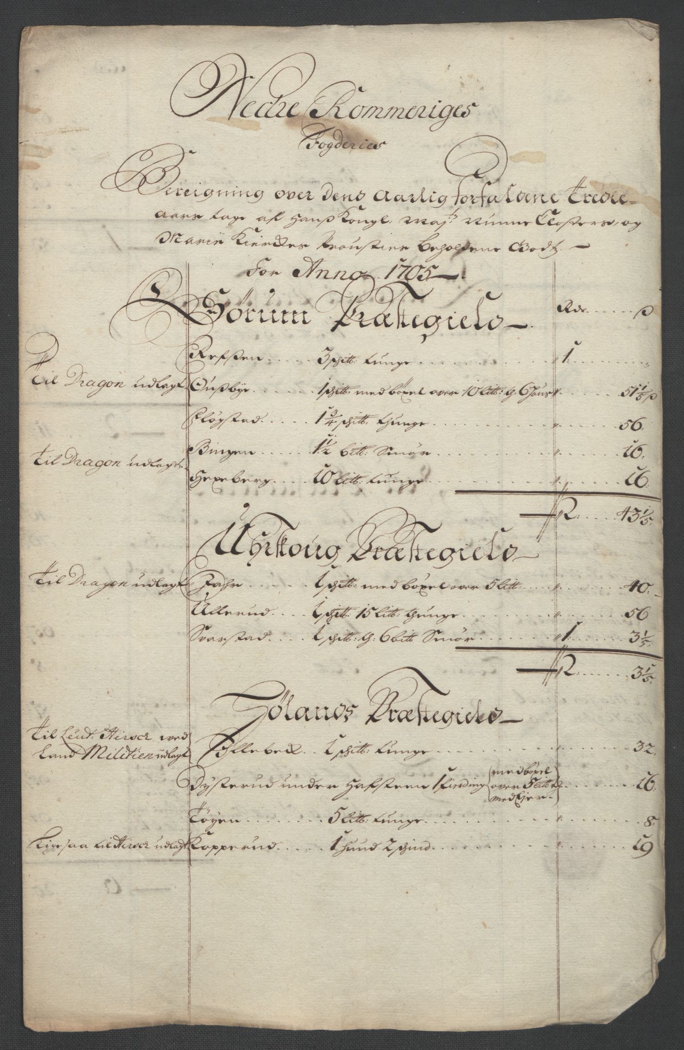 Rentekammeret inntil 1814, Reviderte regnskaper, Fogderegnskap, AV/RA-EA-4092/R11/L0589: Fogderegnskap Nedre Romerike, 1705, p. 25