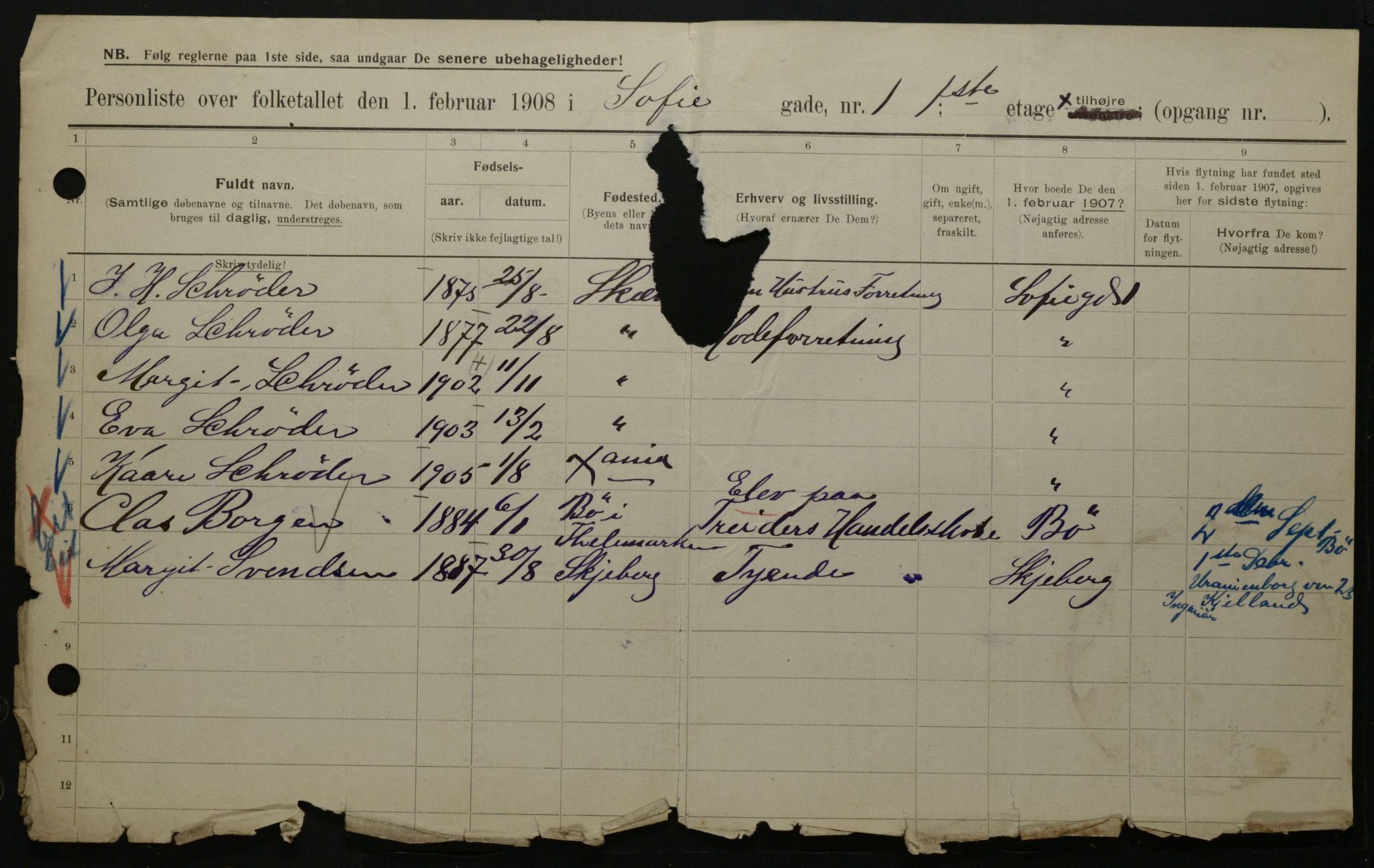 OBA, Municipal Census 1908 for Kristiania, 1908, p. 88821