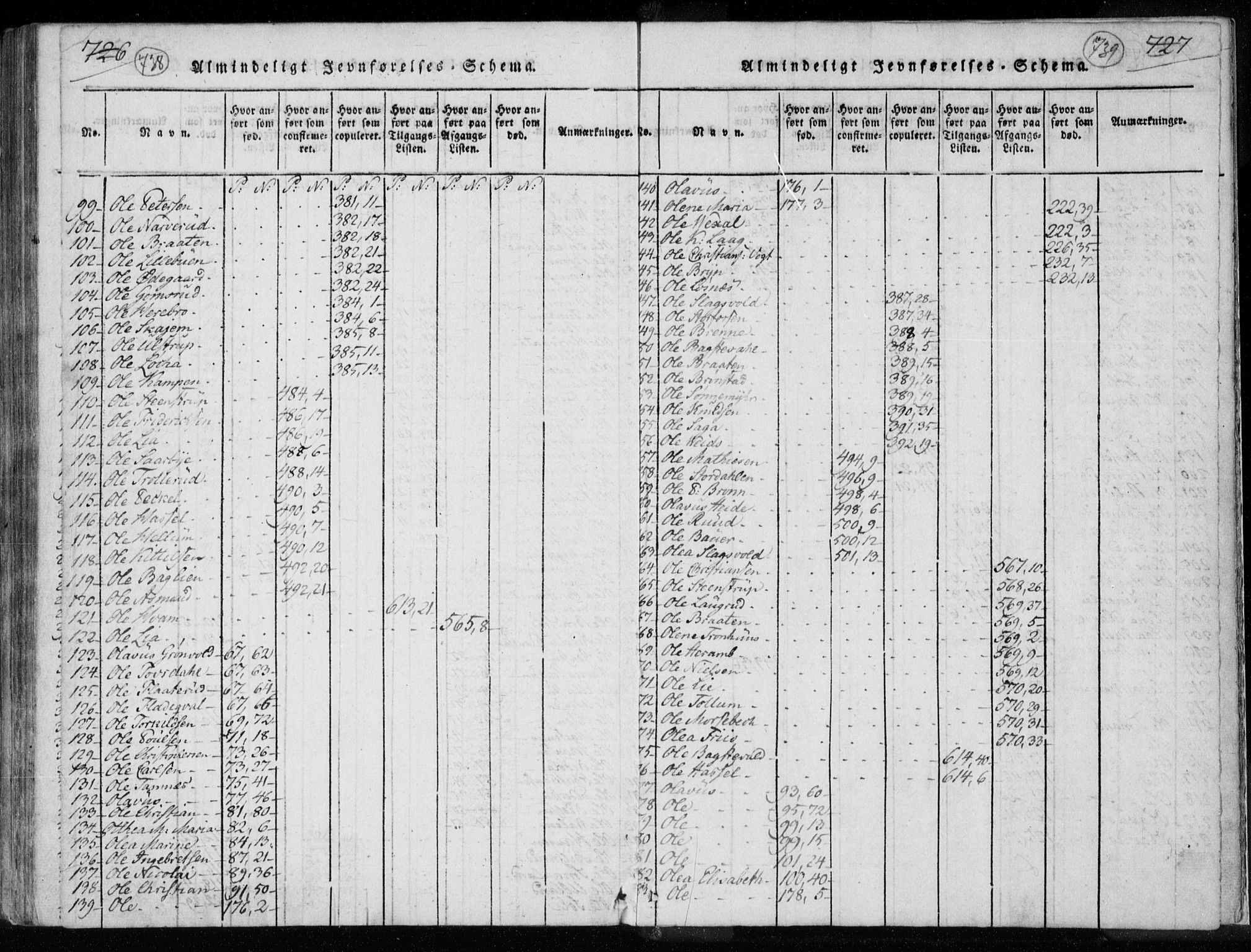 Kongsberg kirkebøker, AV/SAKO-A-22/F/Fa/L0008: Parish register (official) no. I 8, 1816-1839, p. 738-739