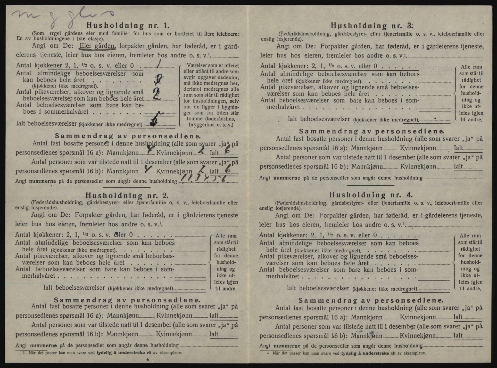 SAT, 1920 census for Hølonda, 1920, p. 400