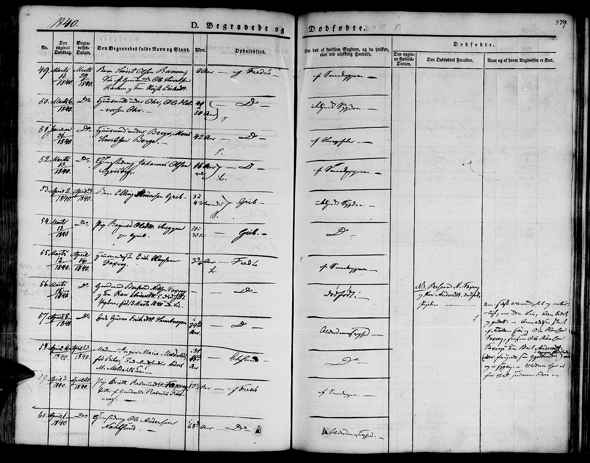 Ministerialprotokoller, klokkerbøker og fødselsregistre - Møre og Romsdal, AV/SAT-A-1454/572/L0843: Parish register (official) no. 572A06, 1832-1842, p. 379