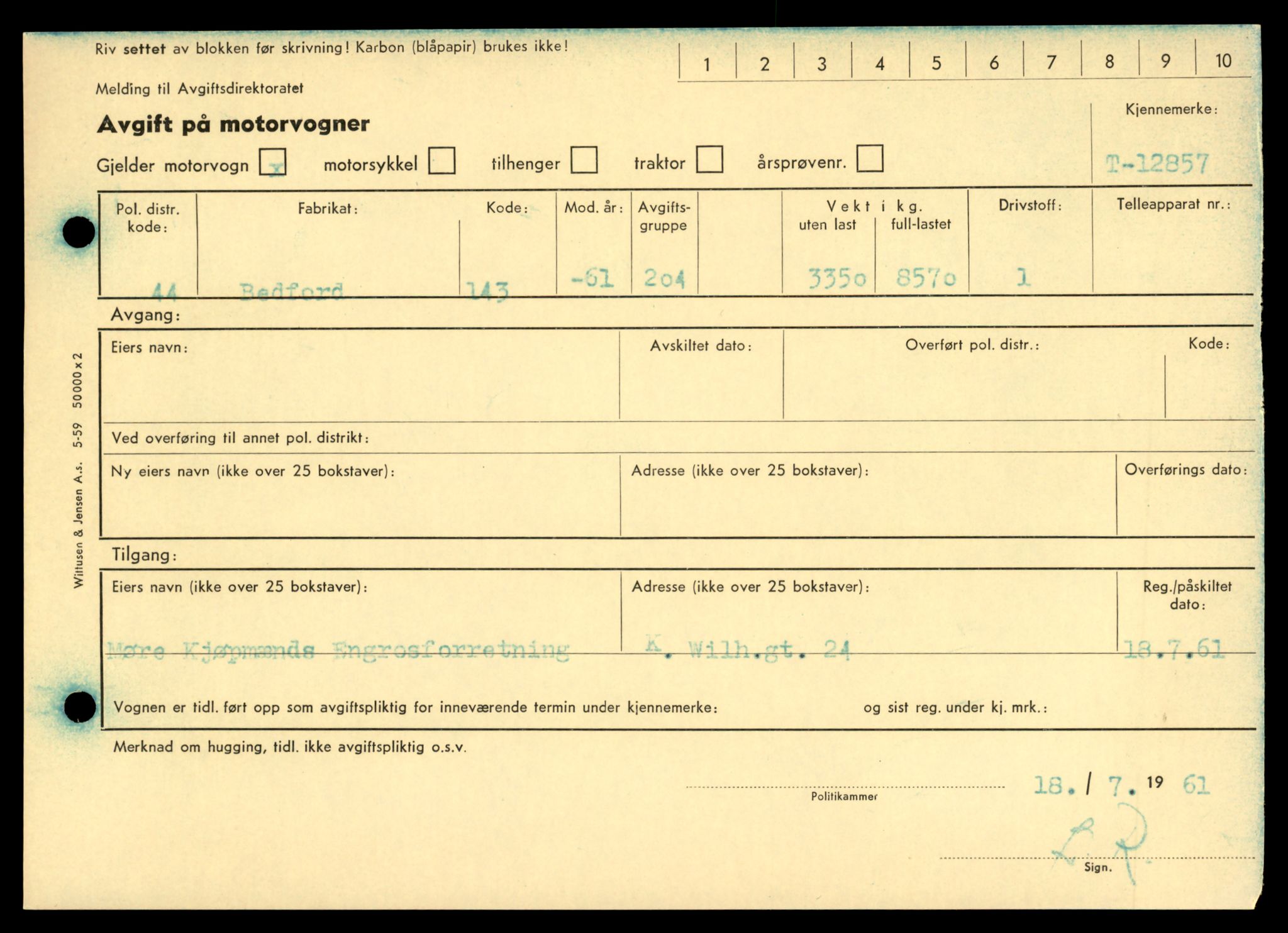 Møre og Romsdal vegkontor - Ålesund trafikkstasjon, AV/SAT-A-4099/F/Fe/L0036: Registreringskort for kjøretøy T 12831 - T 13030, 1927-1998, p. 519