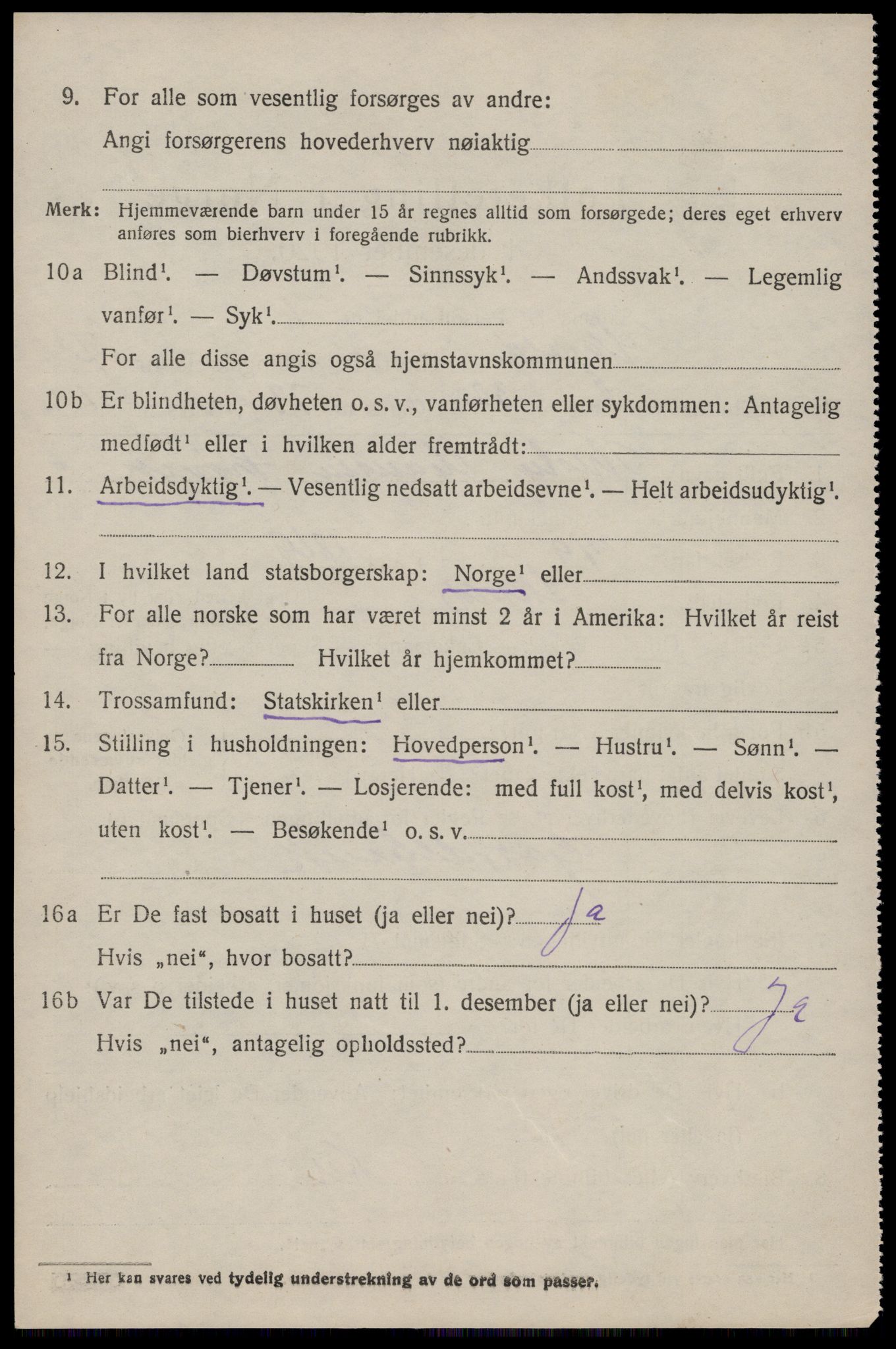 SAST, 1920 census for Skjold, 1920, p. 4163