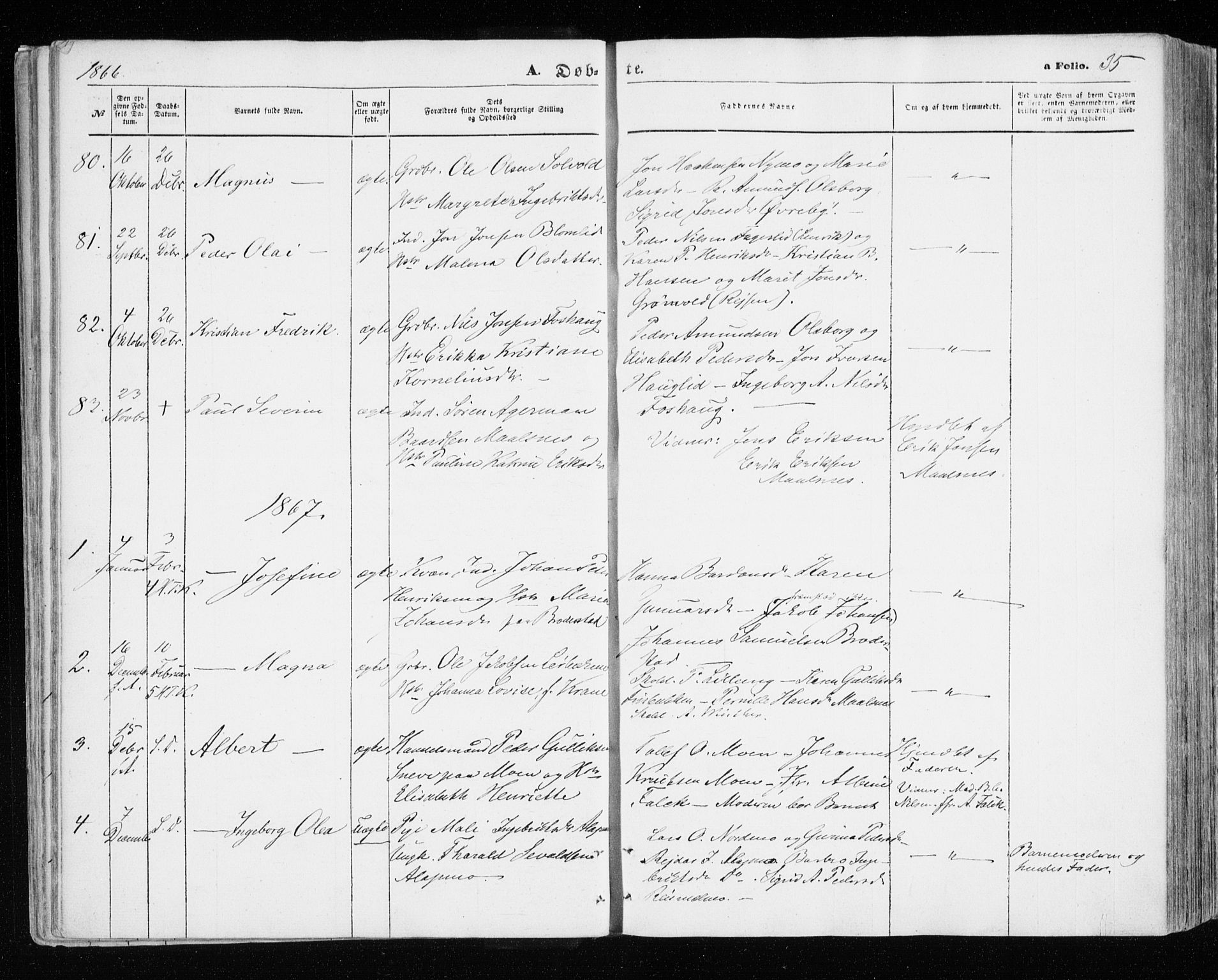 Målselv sokneprestembete, SATØ/S-1311/G/Ga/Gaa/L0004kirke: Parish register (official) no. 4, 1863-1872, p. 35