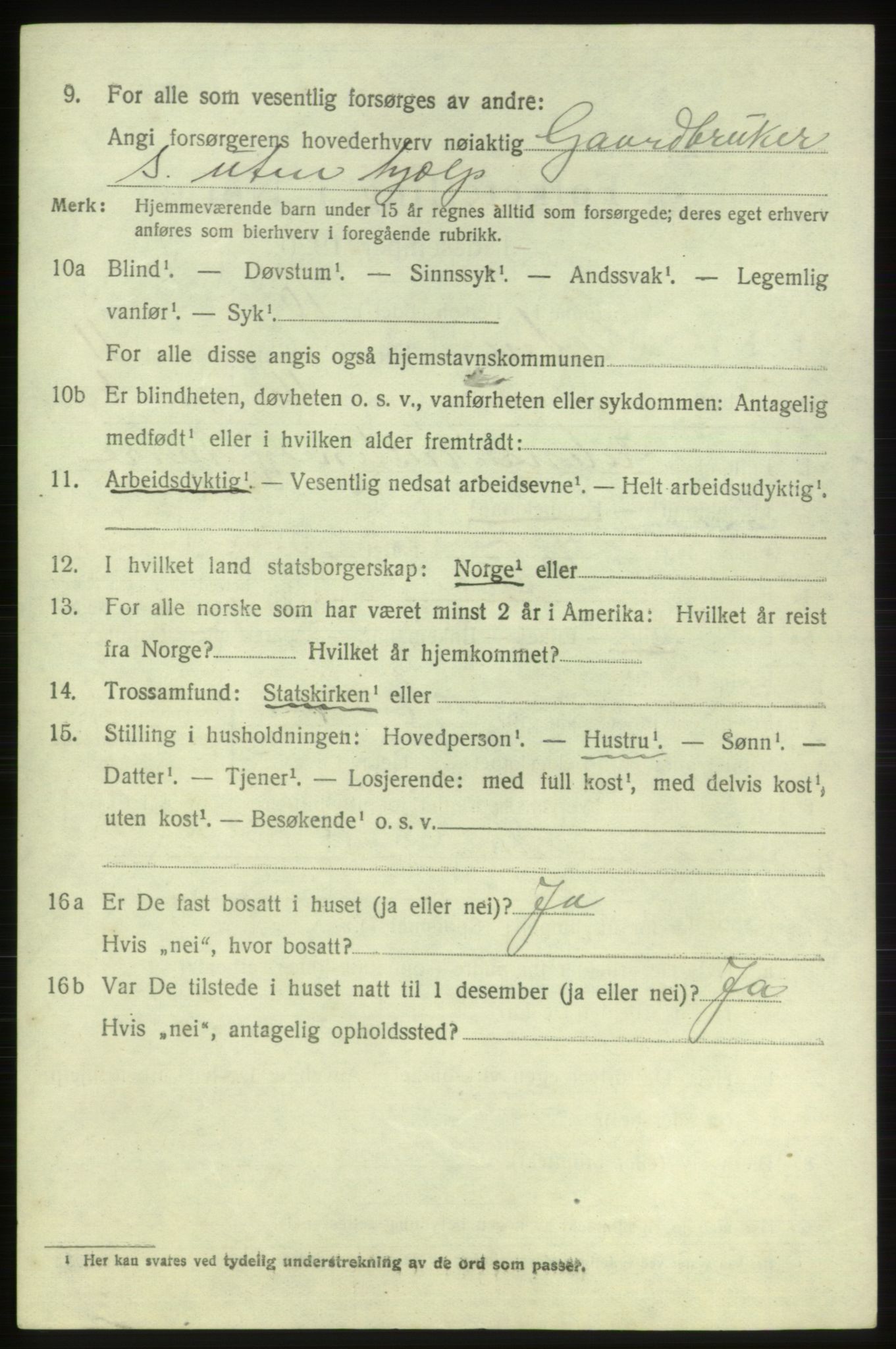 SAB, 1920 census for Etne, 1920, p. 4834