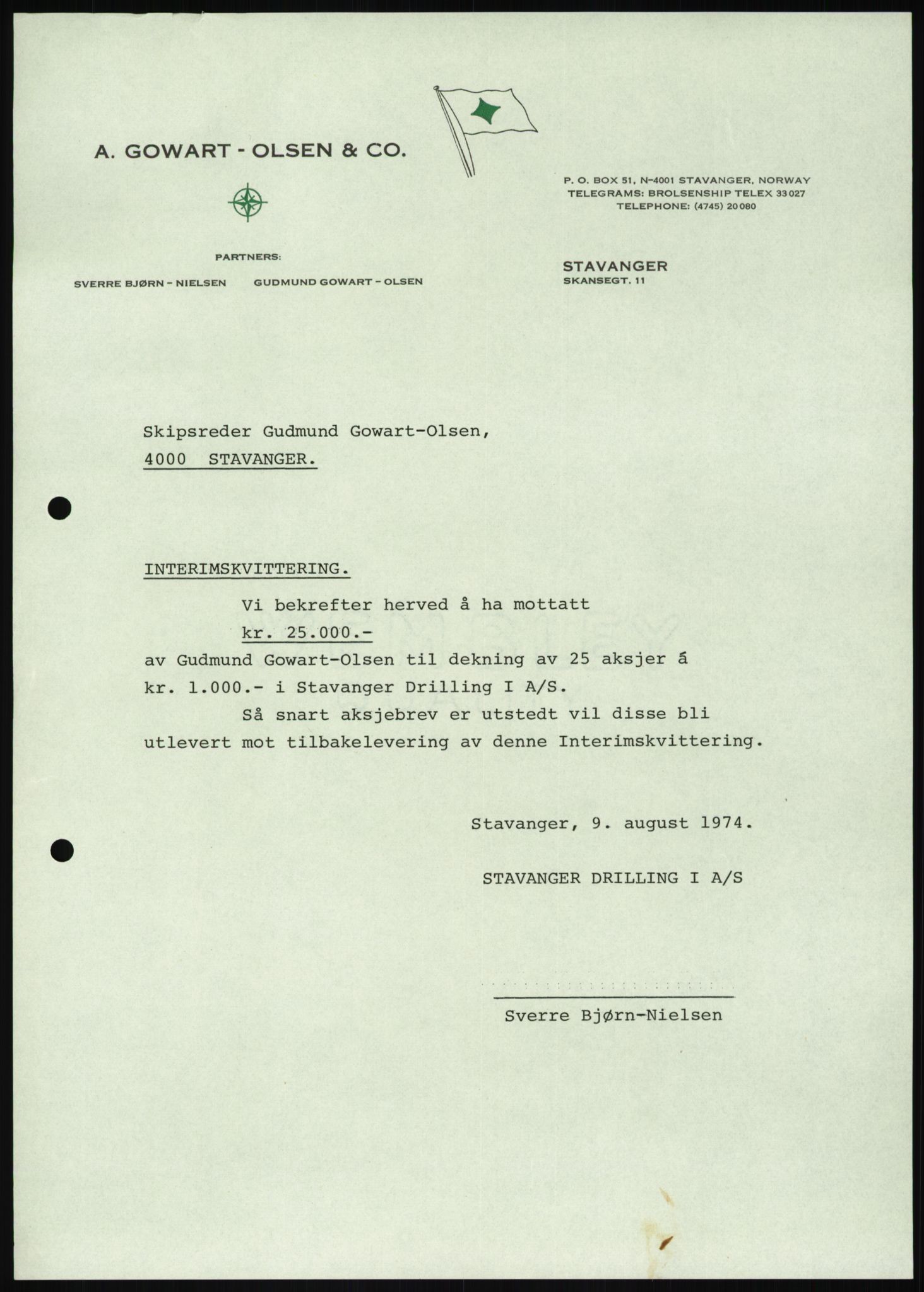 Pa 1503 - Stavanger Drilling AS, AV/SAST-A-101906/D/L0006: Korrespondanse og saksdokumenter, 1974-1984, p. 588