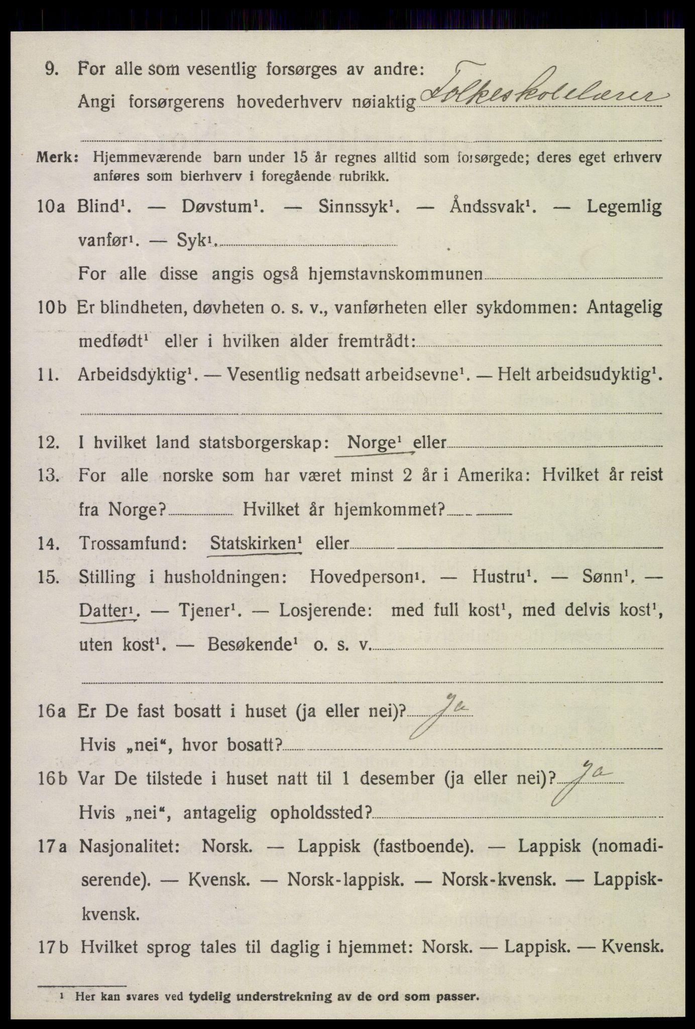 SAT, 1920 census for Namdalseid, 1920, p. 1641