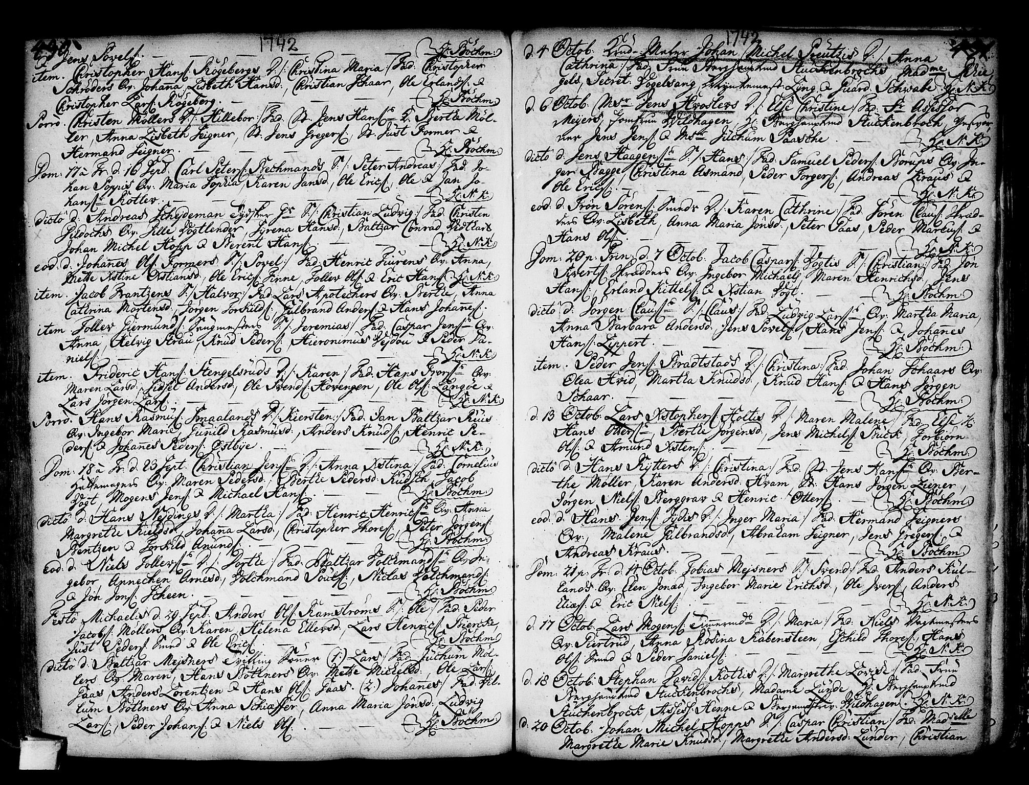 Kongsberg kirkebøker, SAKO/A-22/F/Fa/L0002: Parish register (official) no. I 2, 1721-1743, p. 430-431