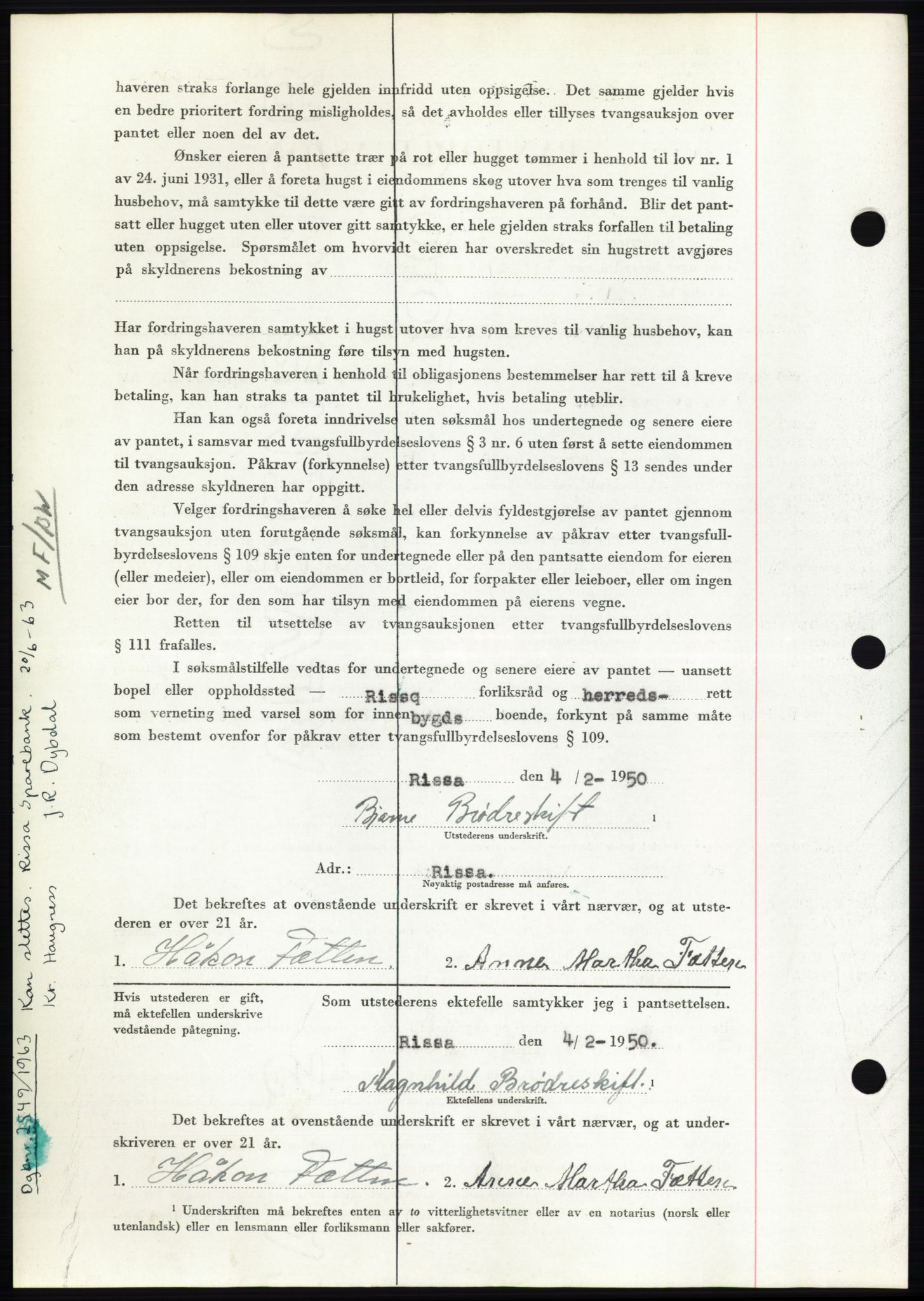 Fosen sorenskriveri, AV/SAT-A-1107/1/2/2C: Mortgage book no. B, 1948-1950, Diary no: : 331/1950