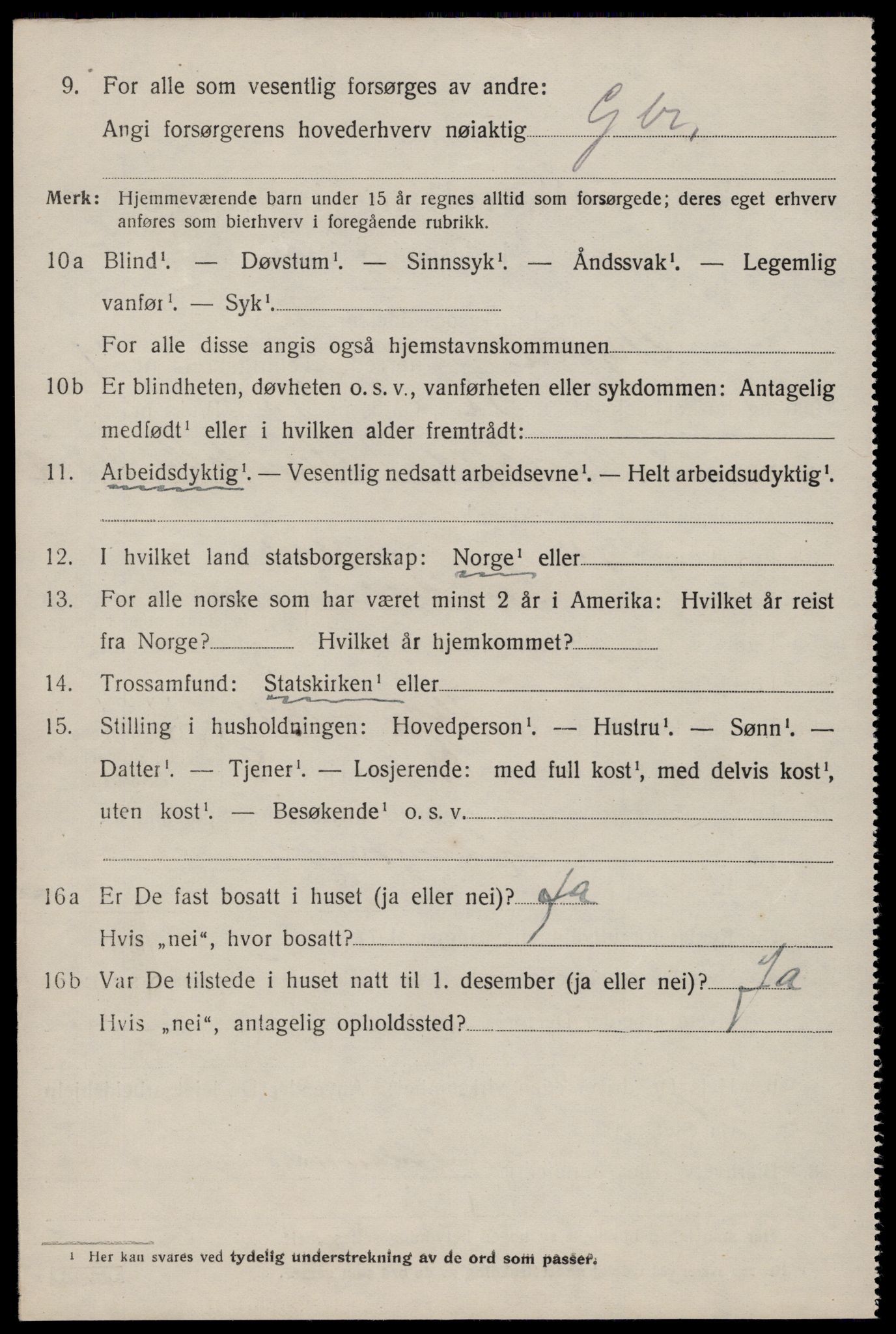 SAST, 1920 census for Skjold, 1920, p. 4165