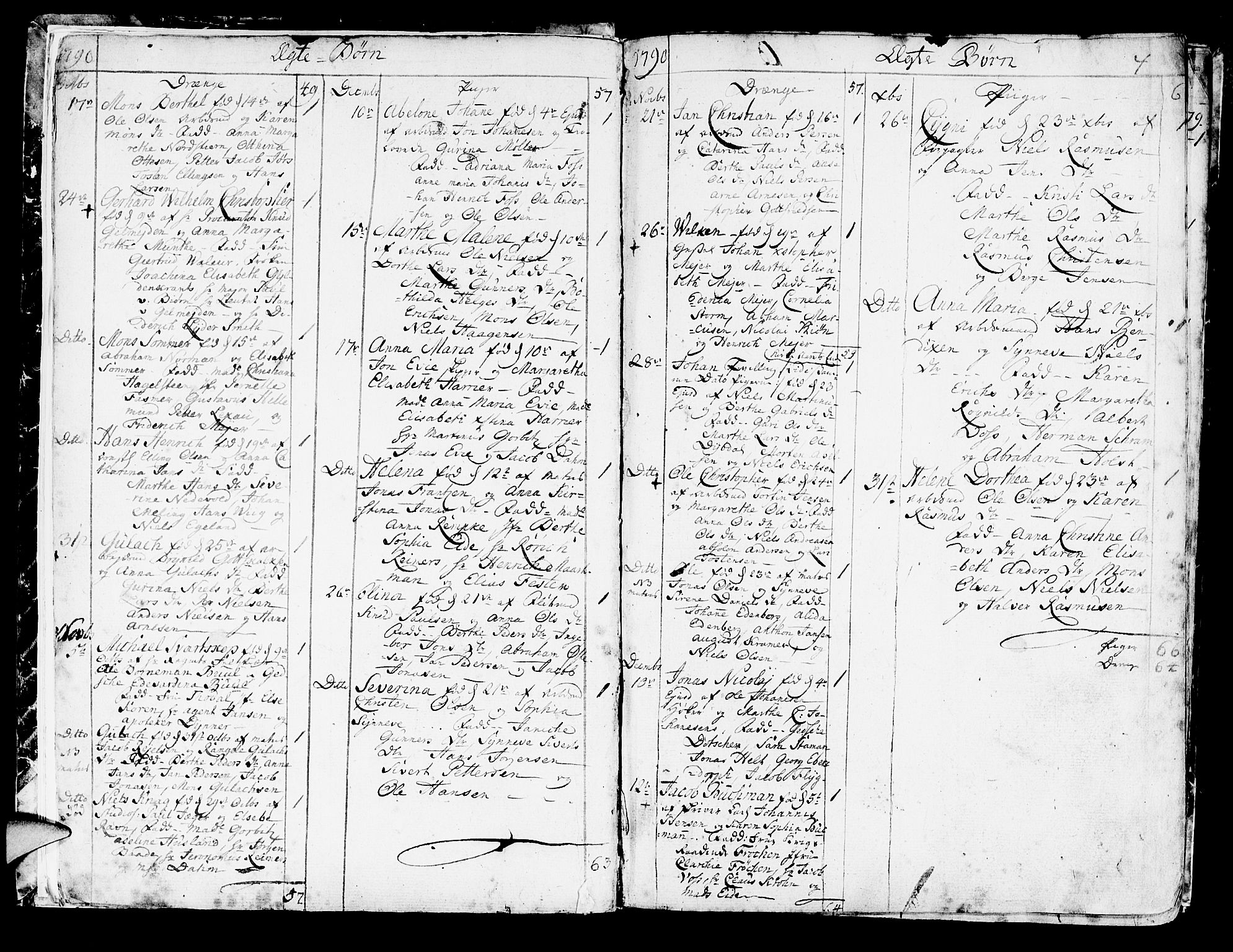 Korskirken sokneprestembete, SAB/A-76101/H/Haa/L0006: Parish register (official) no. A 6, 1790-1820, p. 4