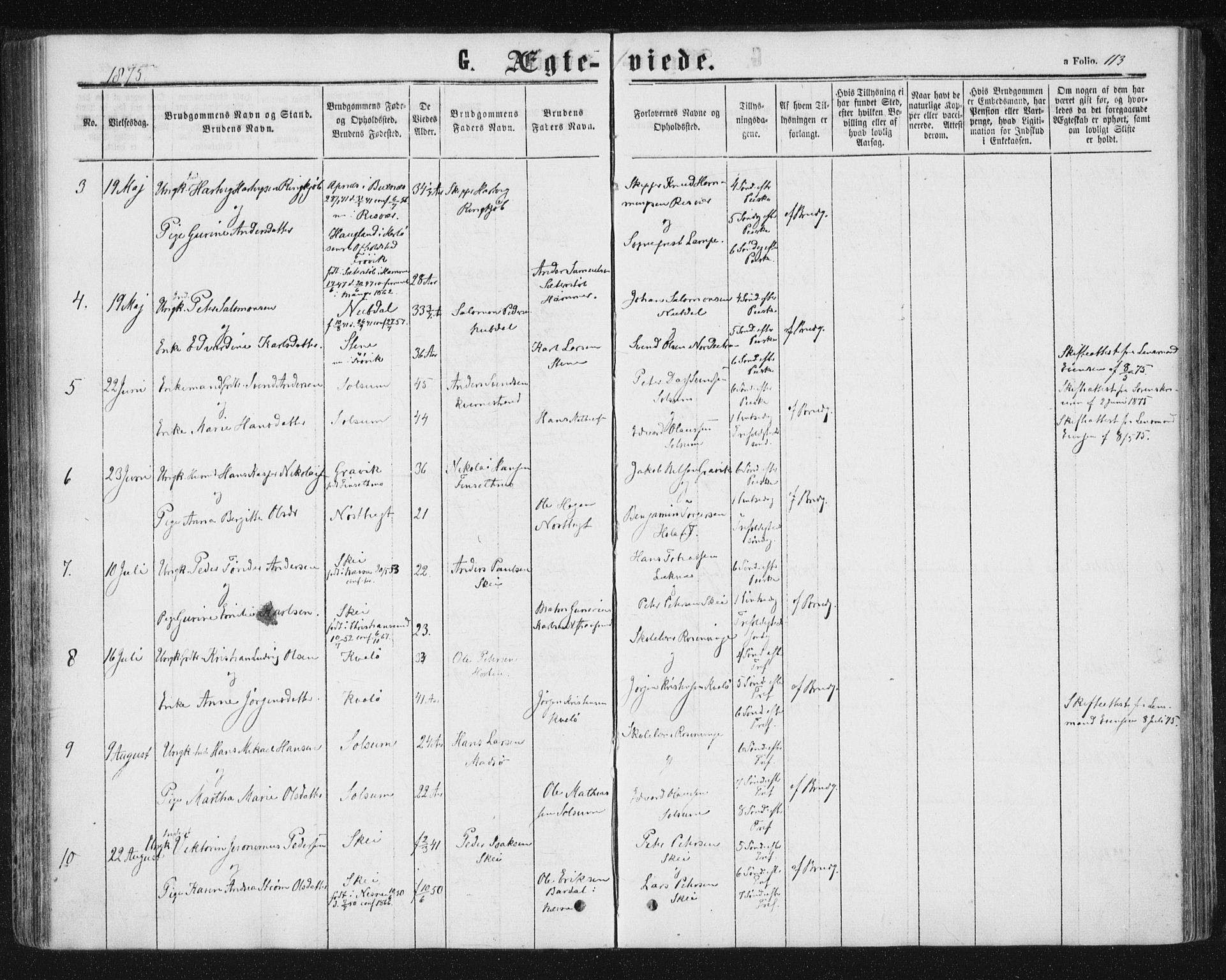 Ministerialprotokoller, klokkerbøker og fødselsregistre - Nord-Trøndelag, AV/SAT-A-1458/788/L0696: Parish register (official) no. 788A03, 1863-1877, p. 113