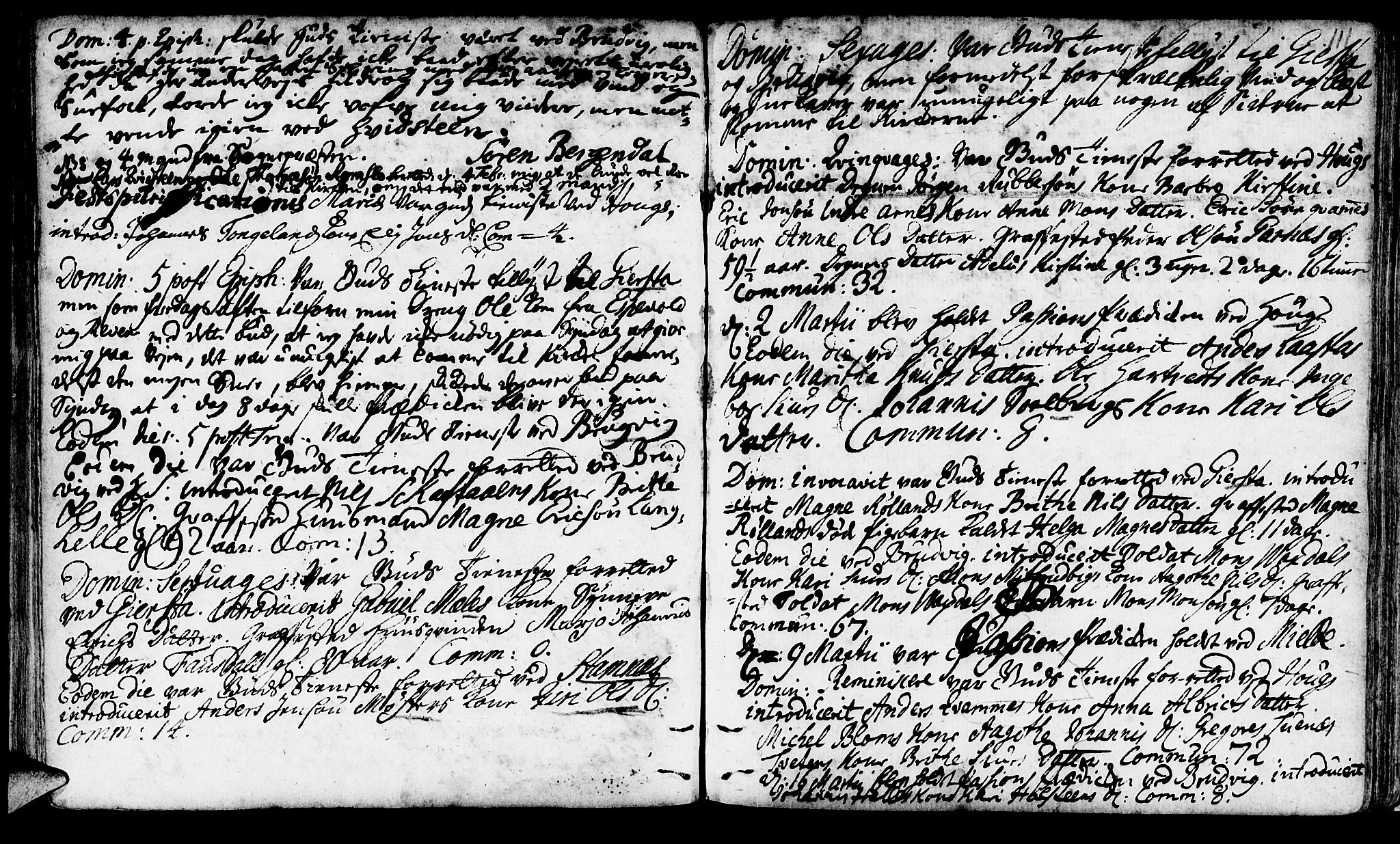 Haus sokneprestembete, AV/SAB-A-75601/H/Haa: Parish register (official) no. A 4, 1723-1733, p. 111