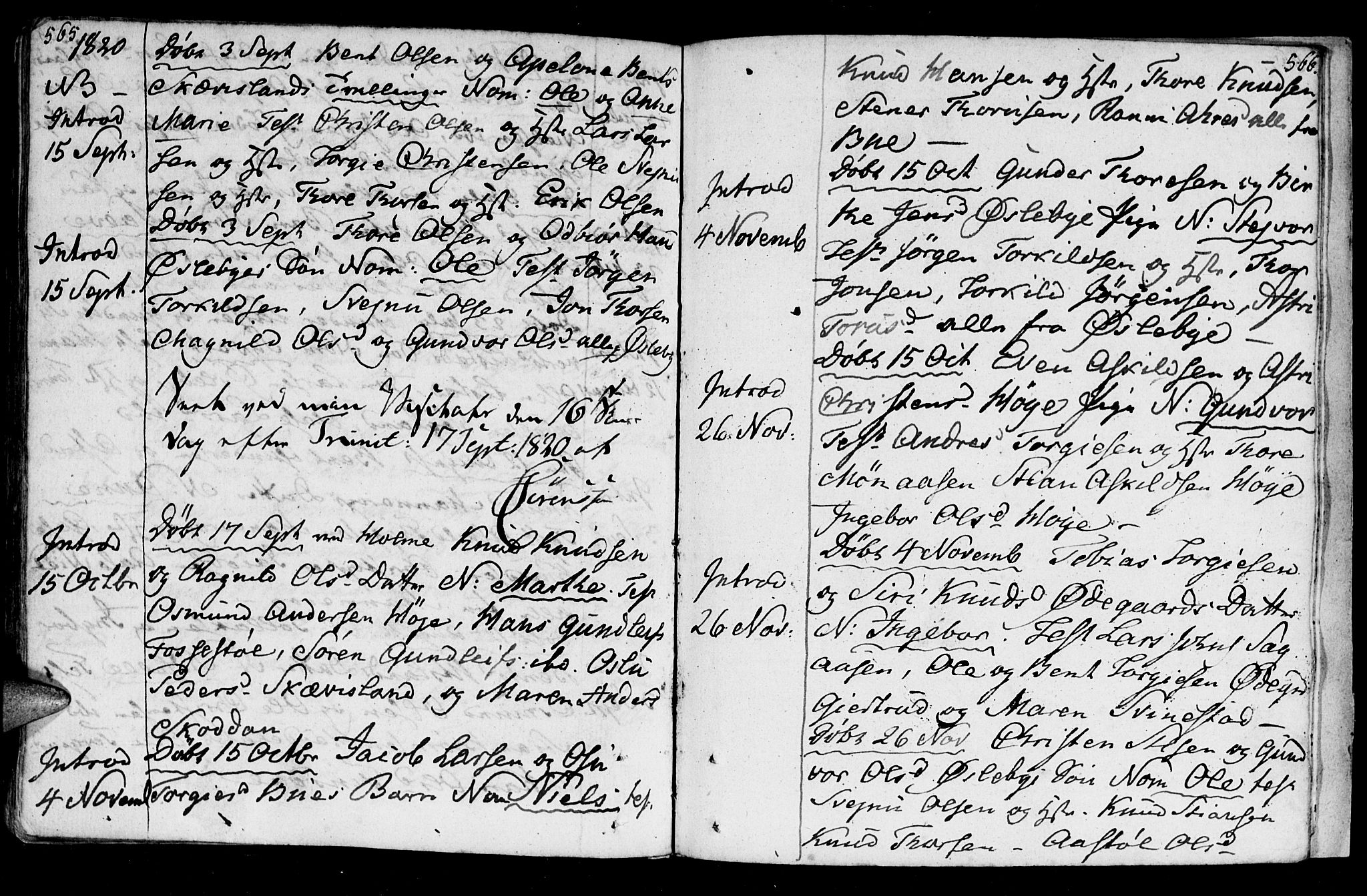 Holum sokneprestkontor, AV/SAK-1111-0022/F/Fa/Fac/L0001: Parish register (official) no. A 1, 1773-1820, p. 565-566