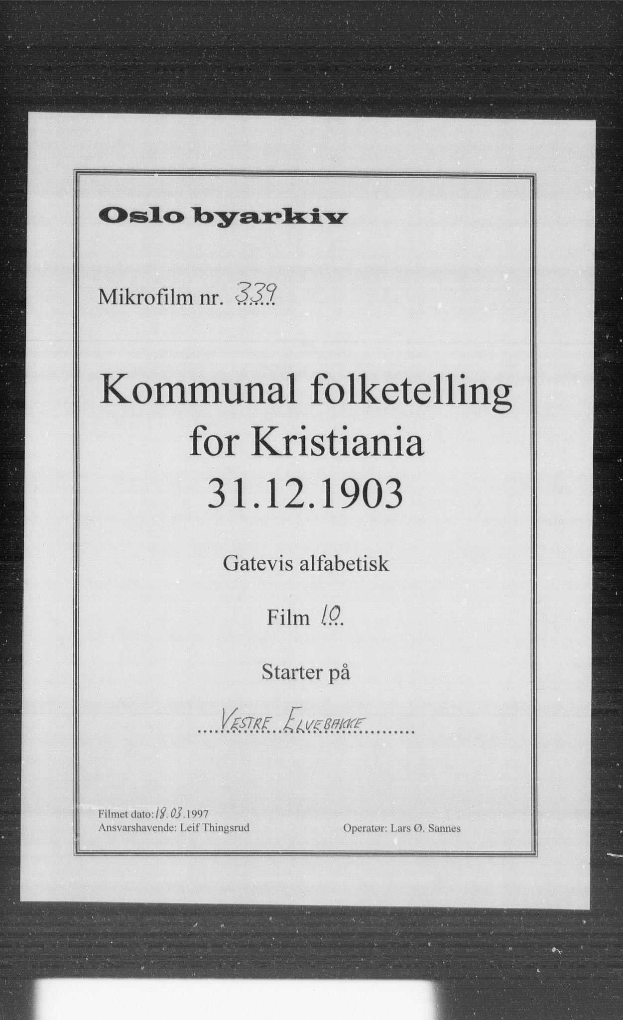 OBA, Municipal Census 1903 for Kristiania, 1903, p. 23573