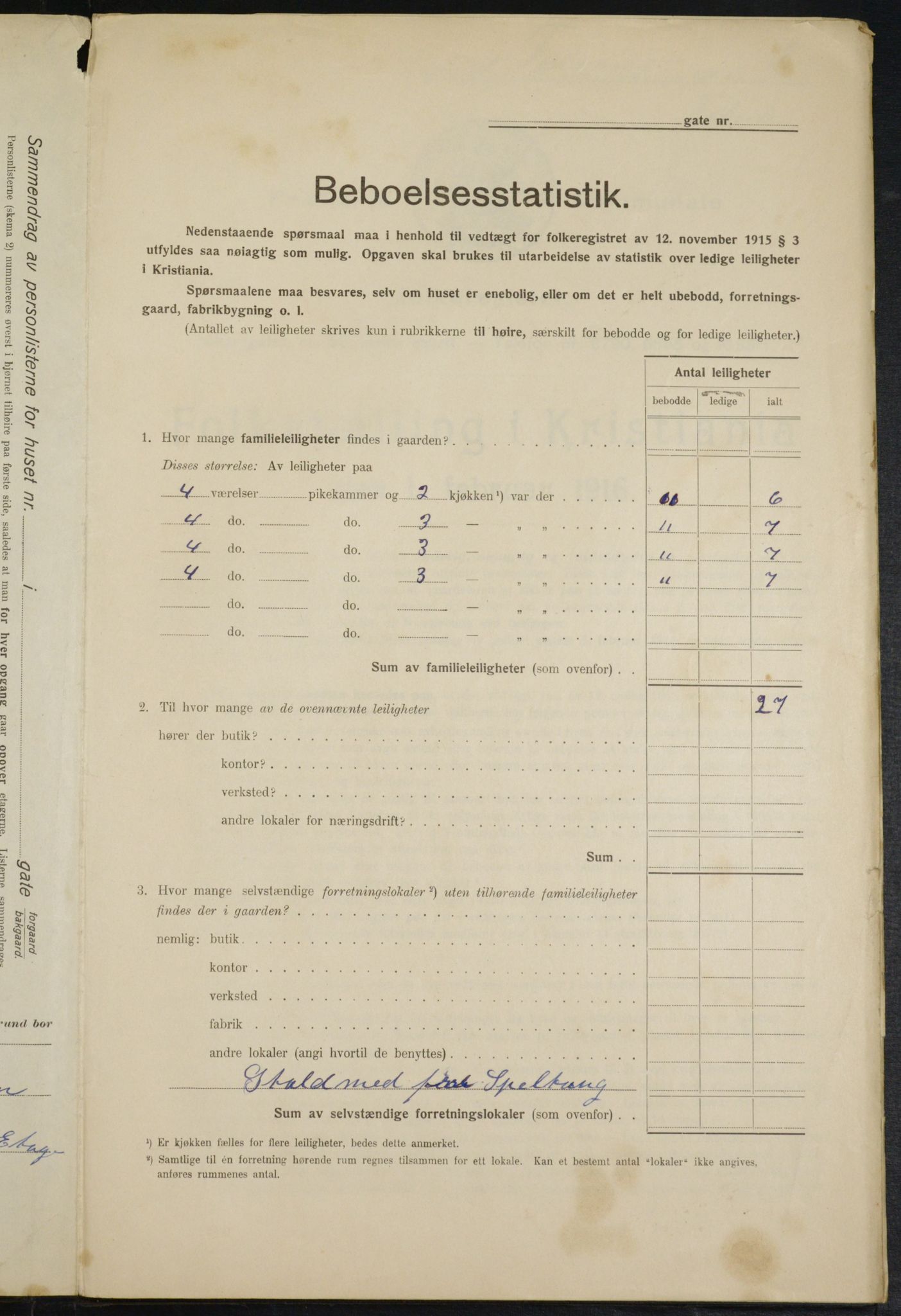 OBA, Municipal Census 1916 for Kristiania, 1916, p. 23632