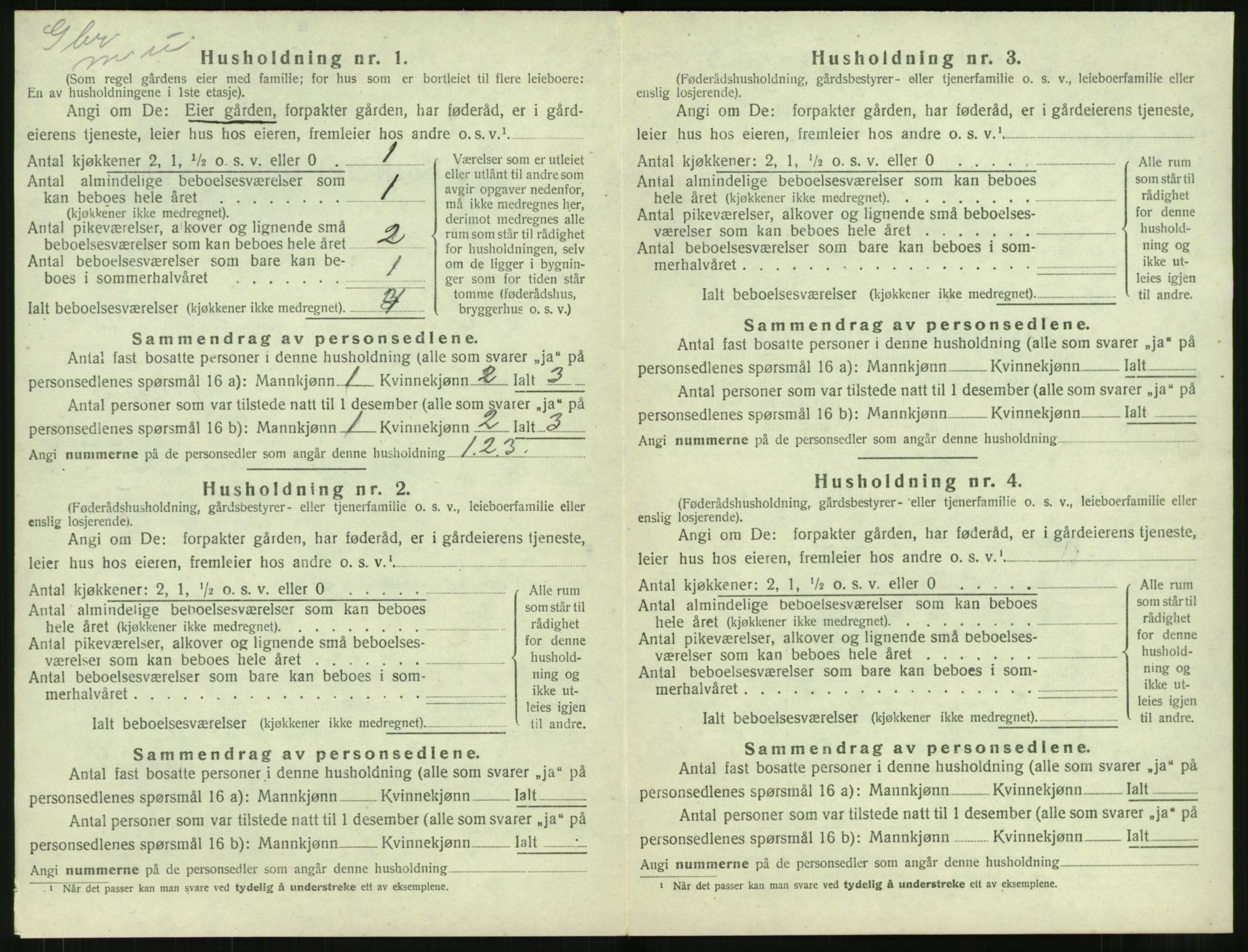 SAT, 1920 census for Voll, 1920, p. 318