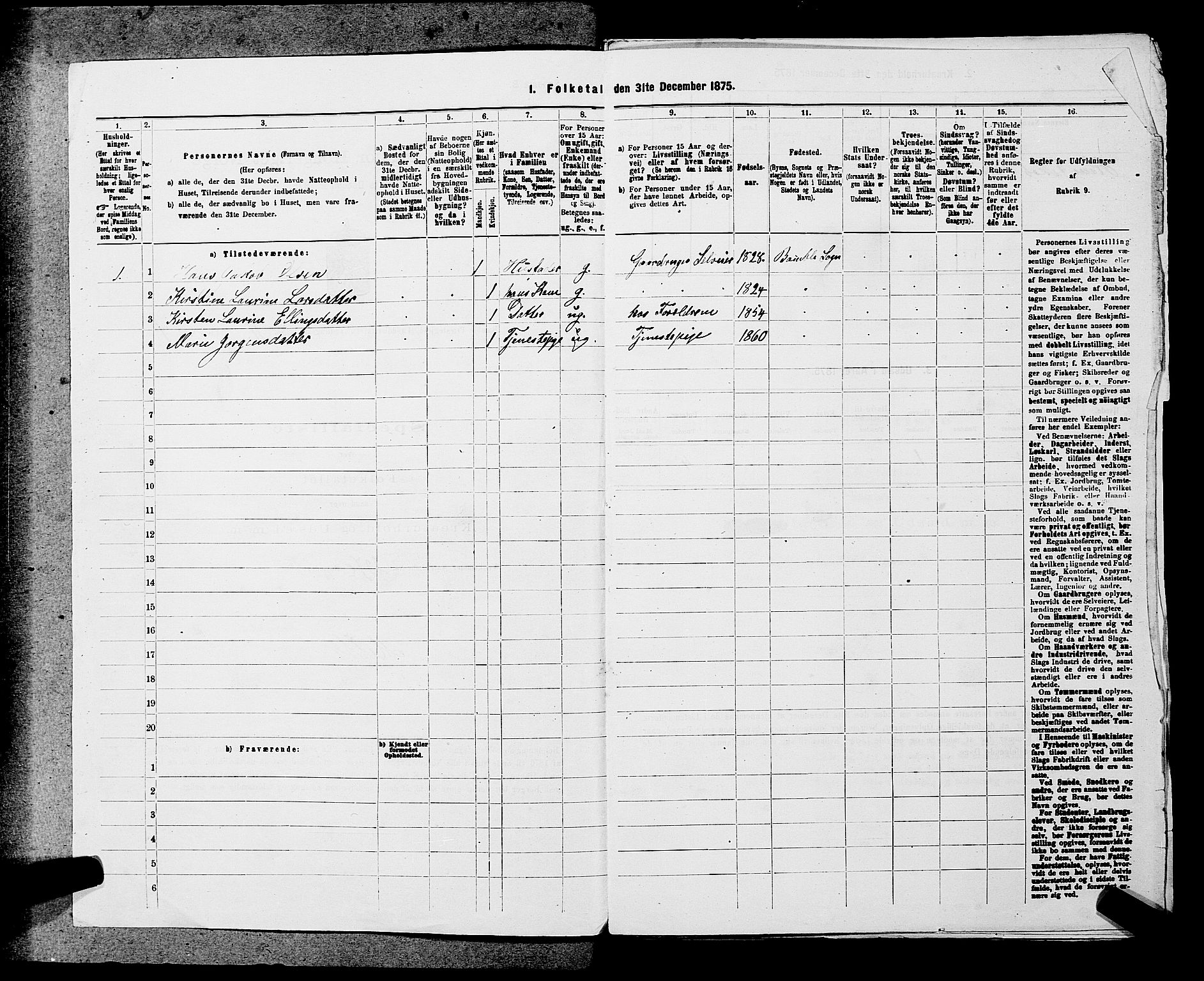 SAKO, 1875 census for 0814L Bamble/Bamble, 1875, p. 1477
