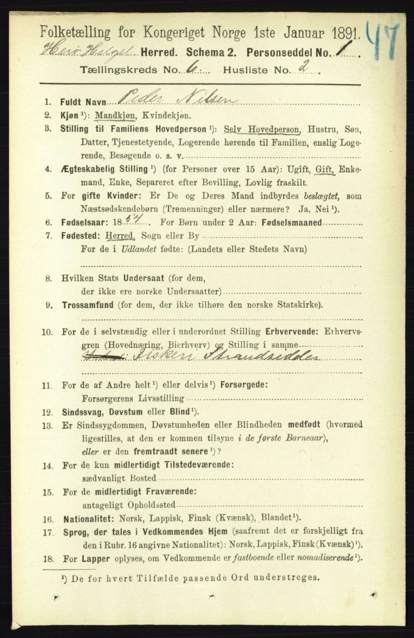 RA, 1891 census for 1818 Herøy, 1891, p. 1919