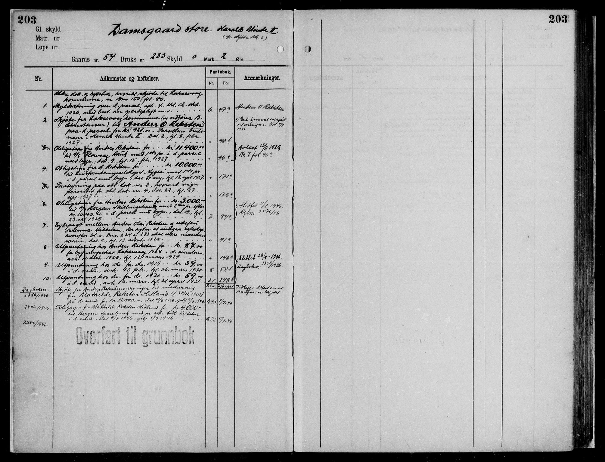 Midhordland sorenskriveri, SAB/A-3001/1/G/Ga/Gab/L0116: Mortgage register no. II.A.b.116, p. 203