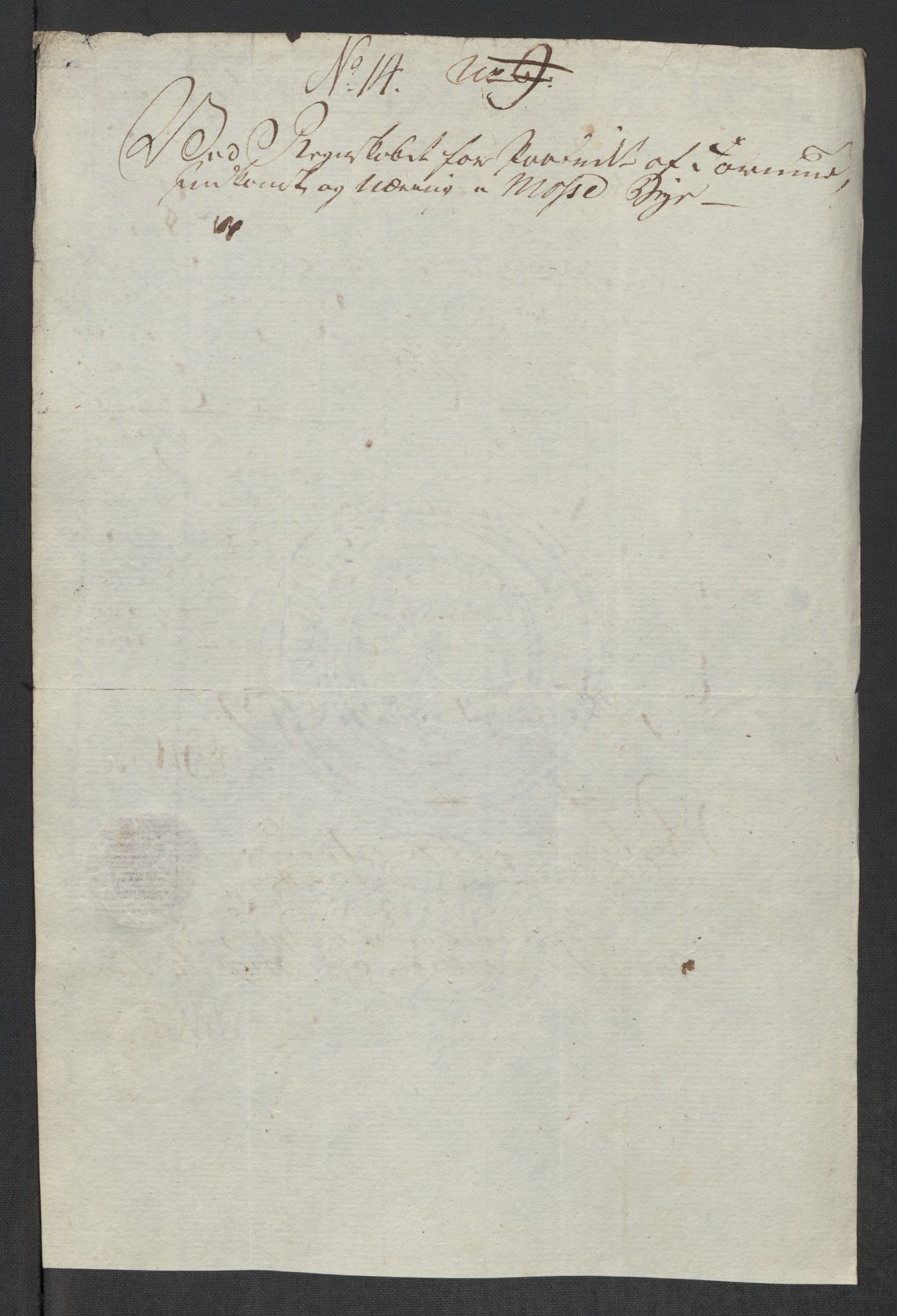 Rentekammeret inntil 1814, Reviderte regnskaper, Mindre regnskaper, AV/RA-EA-4068/Rf/Rfe/L0024: Modum Blåfarvevverk, Molde, Moss, 1789, p. 354