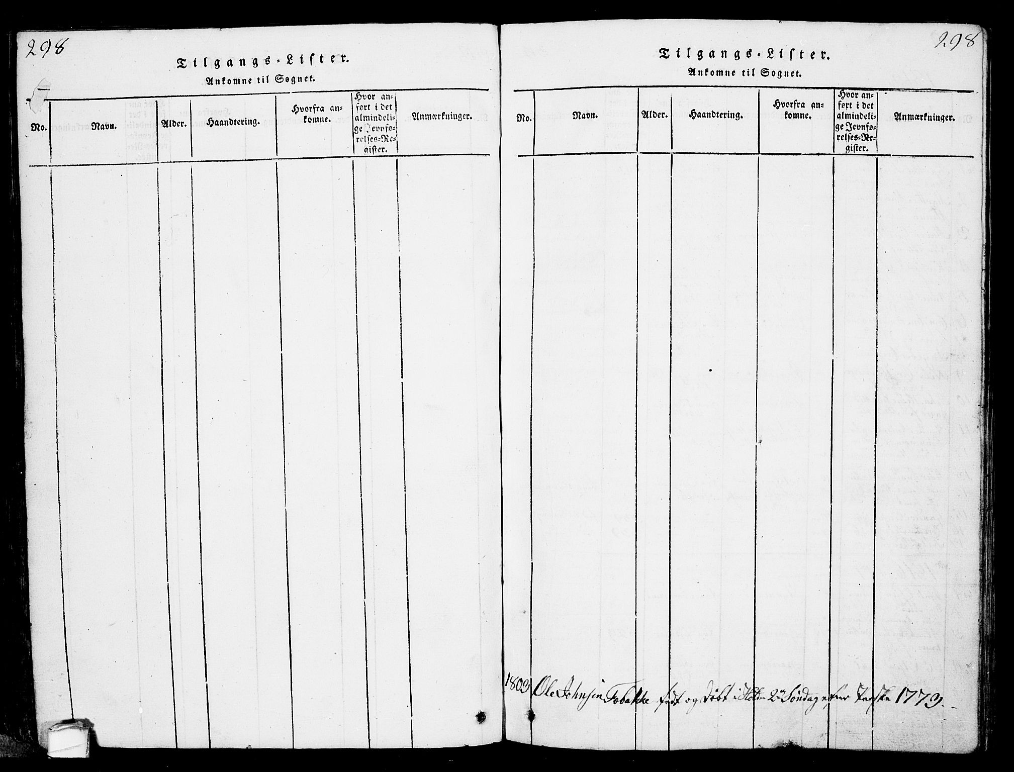 Solum kirkebøker, AV/SAKO-A-306/G/Ga/L0001: Parish register (copy) no. I 1, 1814-1833, p. 298