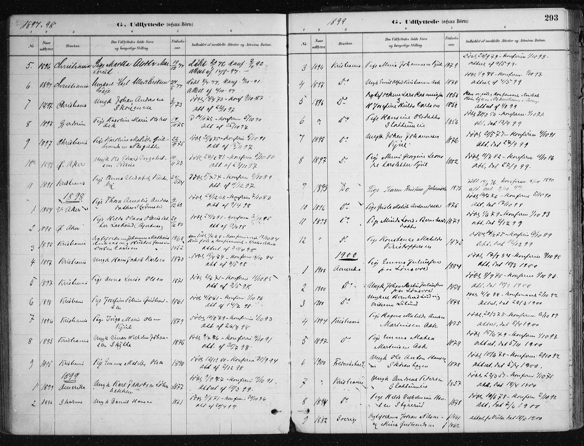 Nittedal prestekontor Kirkebøker, AV/SAO-A-10365a/F/Fa/L0007: Parish register (official) no. I 7, 1879-1901, p. 293
