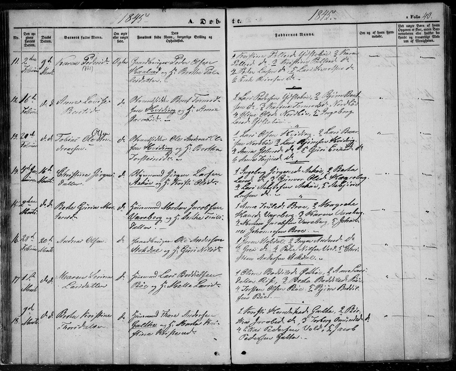 Rennesøy sokneprestkontor, AV/SAST-A -101827/H/Ha/Haa/L0005: Parish register (official) no. A 5, 1838-1859, p. 40