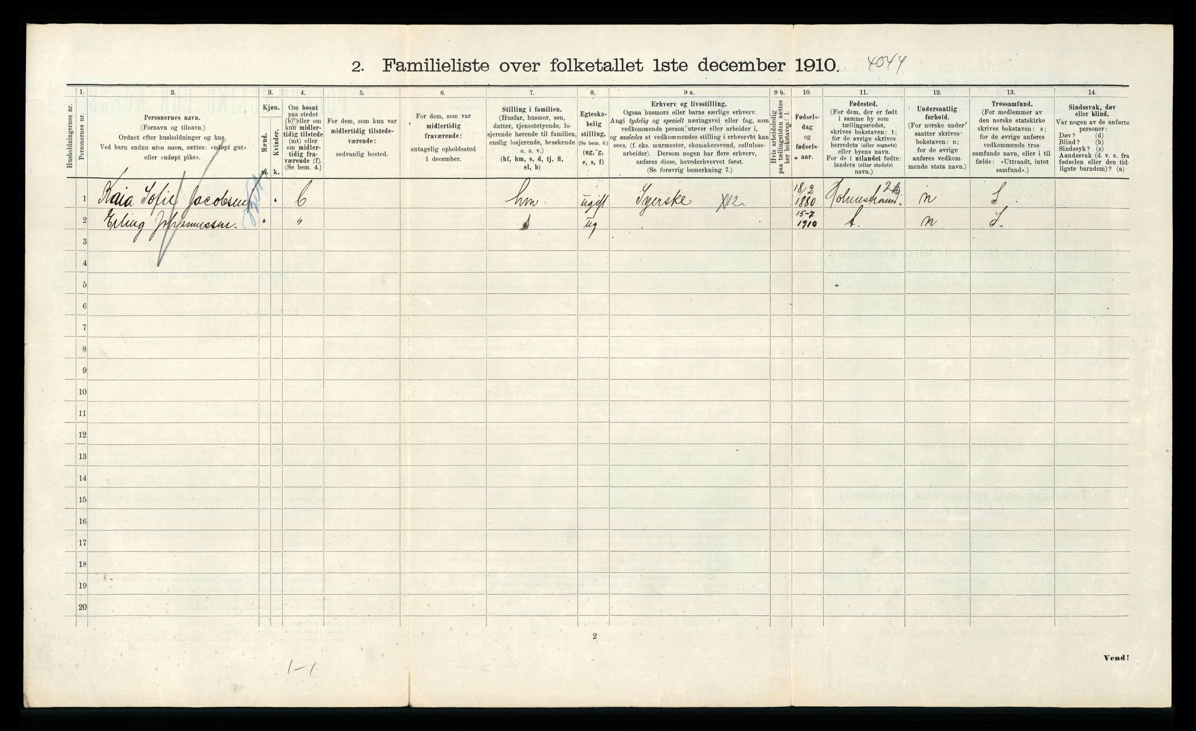 RA, 1910 census for Kristiania, 1910, p. 56468