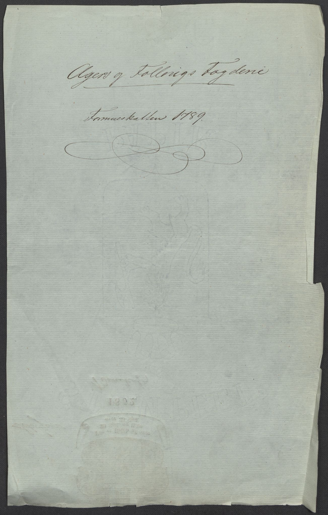 Rentekammeret inntil 1814, Reviderte regnskaper, Mindre regnskaper, RA/EA-4068/Rf/Rfe/L0001: Aker og Follo fogderi, 1789, p. 4