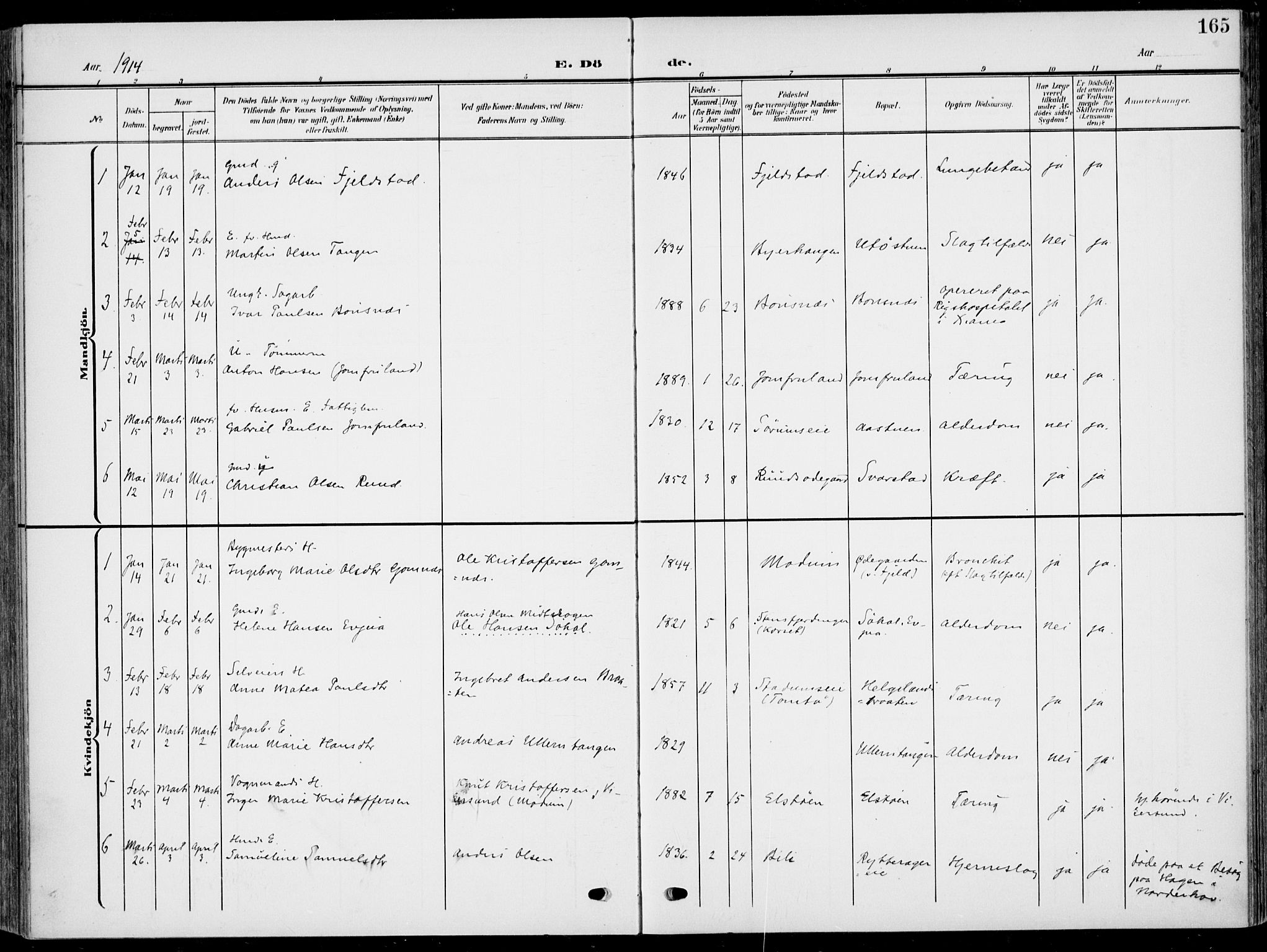 Hole kirkebøker, SAKO/A-228/F/Fa/L0010: Parish register (official) no. I 10, 1907-1917, p. 165