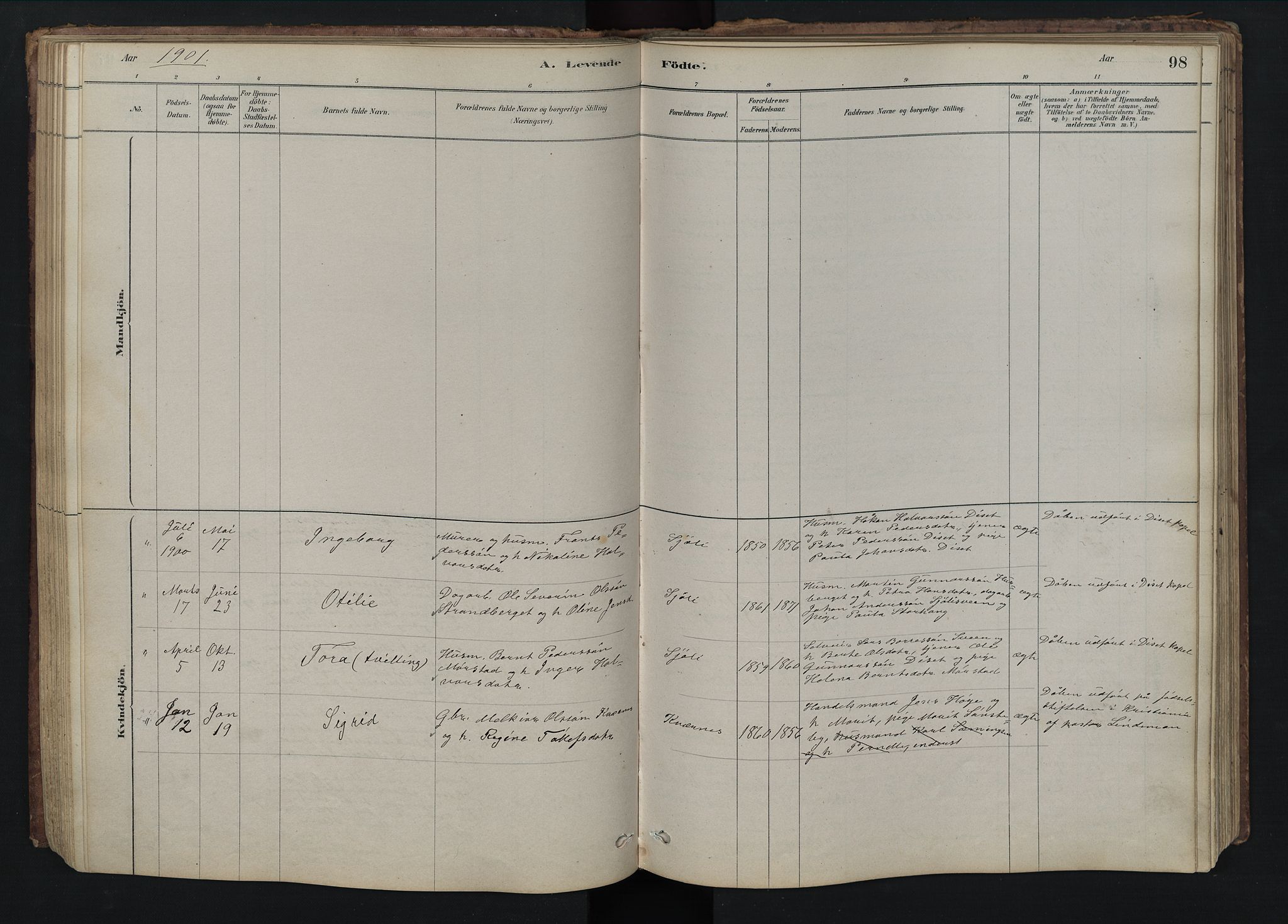 Rendalen prestekontor, AV/SAH-PREST-054/H/Ha/Hab/L0009: Parish register (copy) no. 9, 1879-1902, p. 98