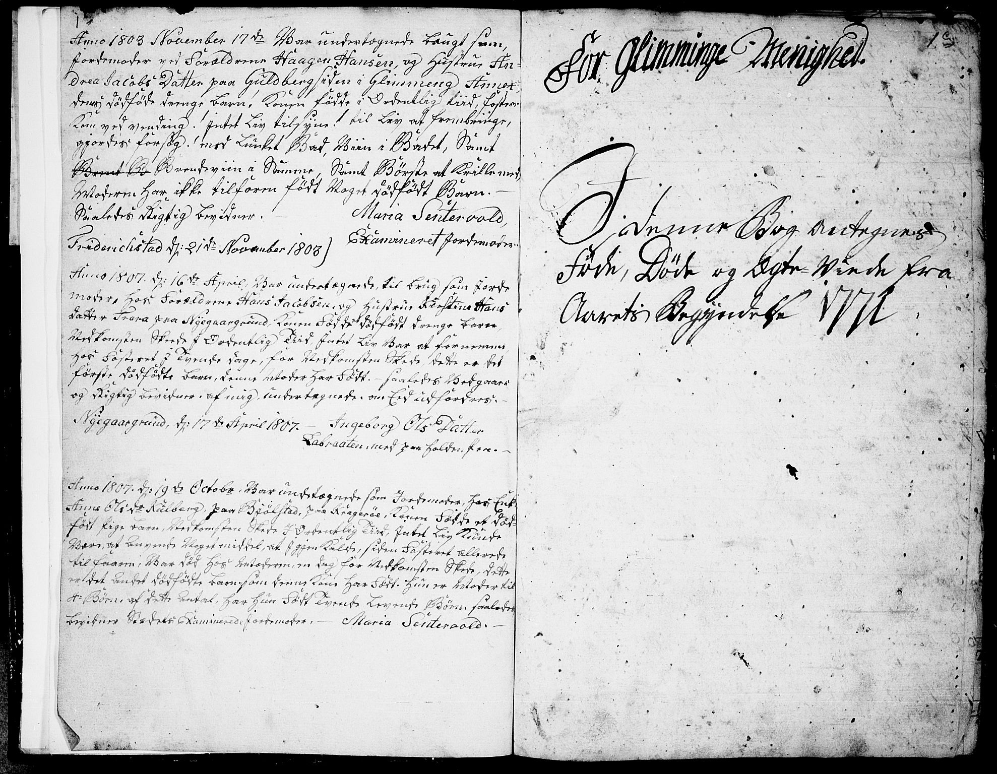 Glemmen prestekontor Kirkebøker, SAO/A-10908/F/Fa/L0002: Parish register (official) no. 2, 1771-1803, p. 1b-1c