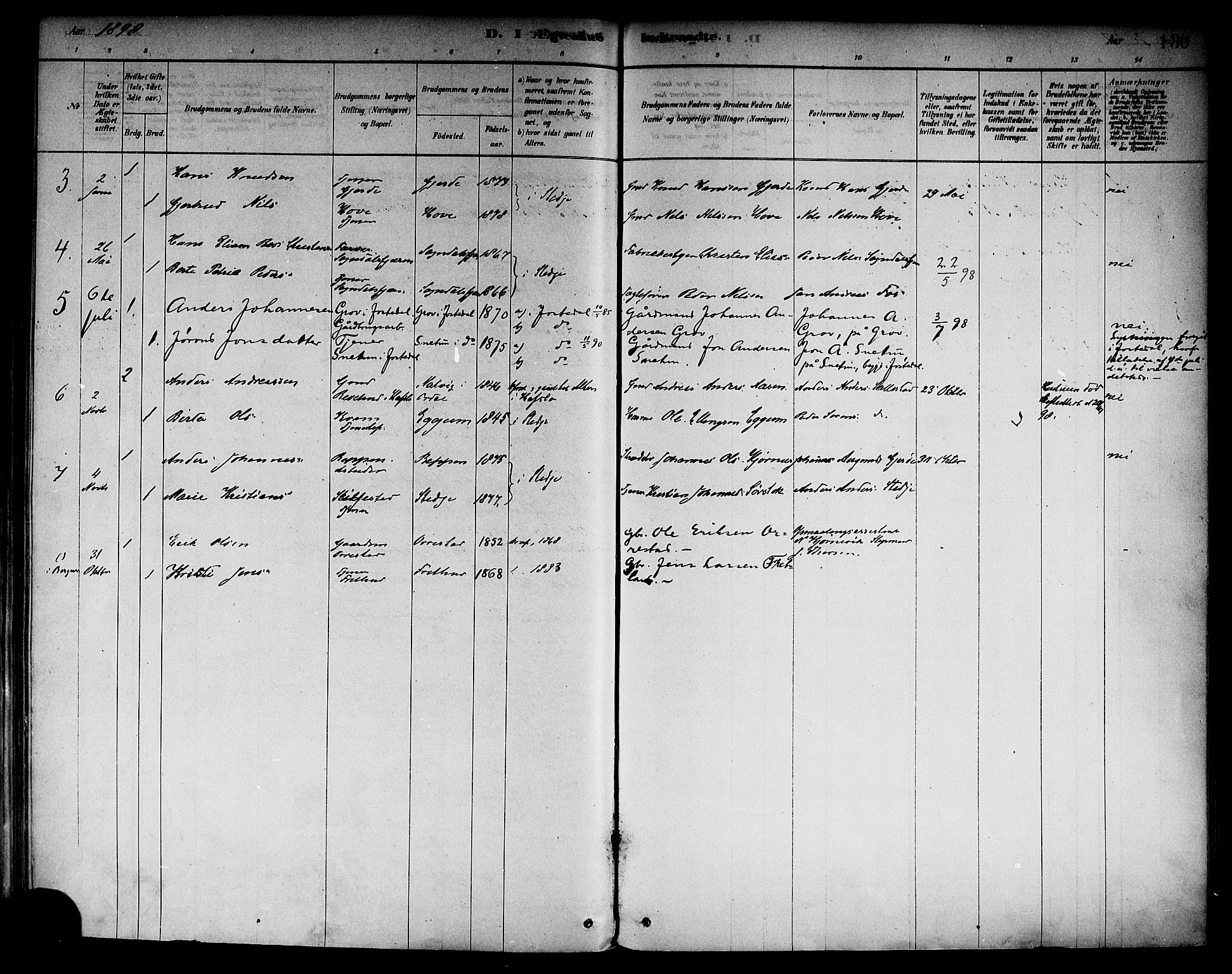 Sogndal sokneprestembete, SAB/A-81301/H/Haa/Haab/L0001: Parish register (official) no. B 1, 1878-1899, p. 130
