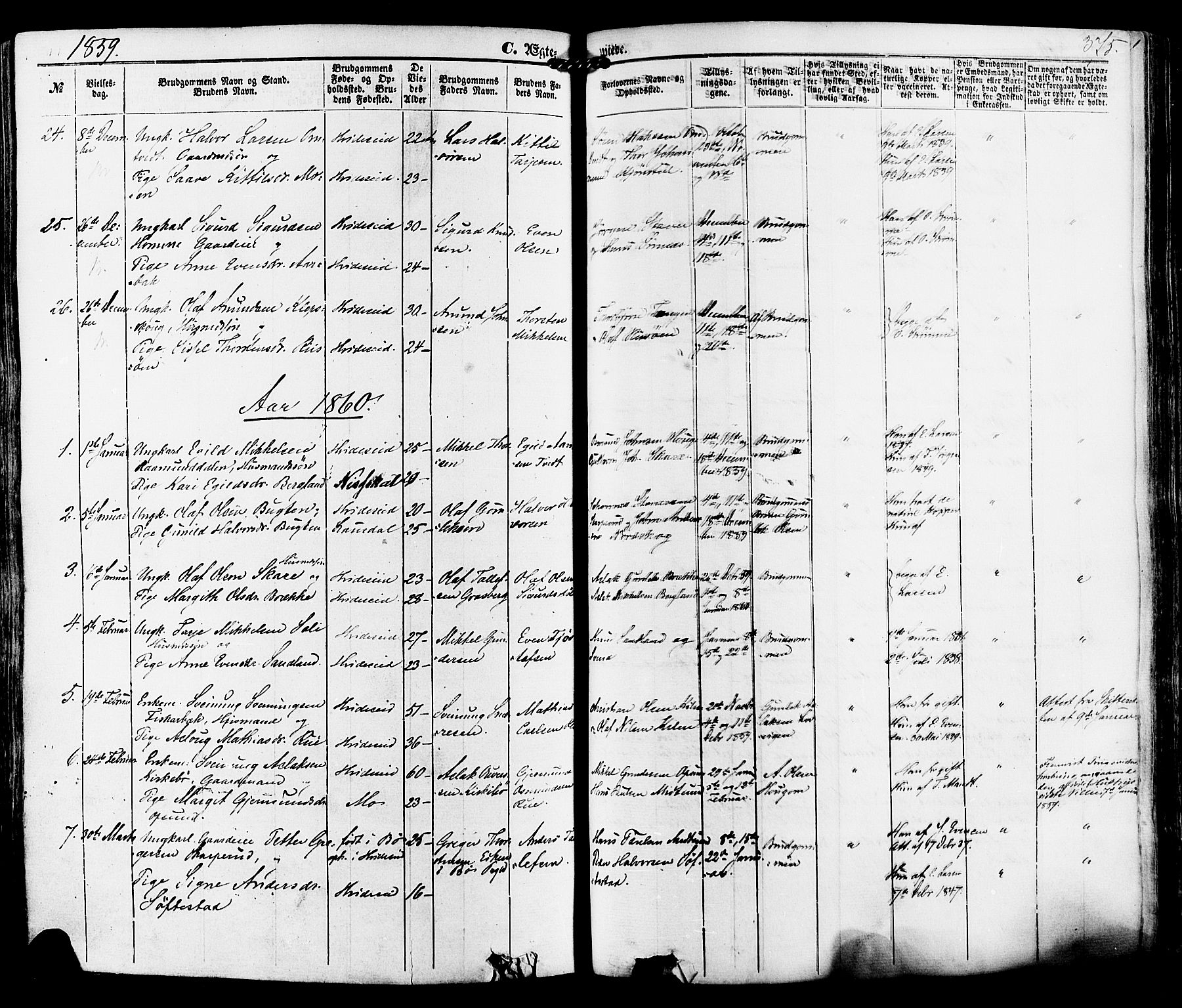 Kviteseid kirkebøker, SAKO/A-276/F/Fa/L0007: Parish register (official) no. I 7, 1859-1881, p. 375
