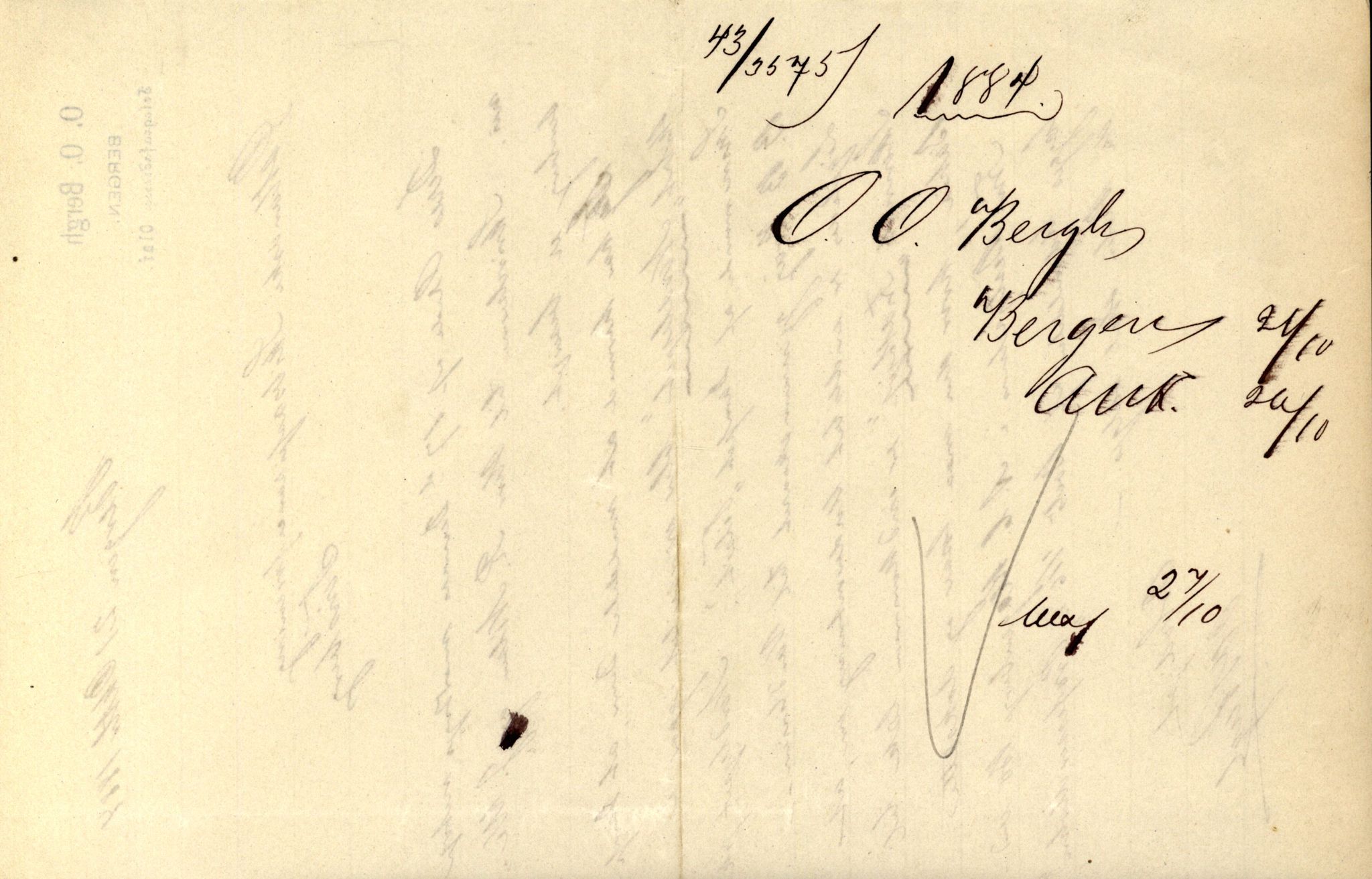 Pa 63 - Østlandske skibsassuranceforening, VEMU/A-1079/G/Ga/L0017/0010: Havaridokumenter / Frithjof, Grid, Gratitude, Gaselle, Garibaldi, 1884, p. 11