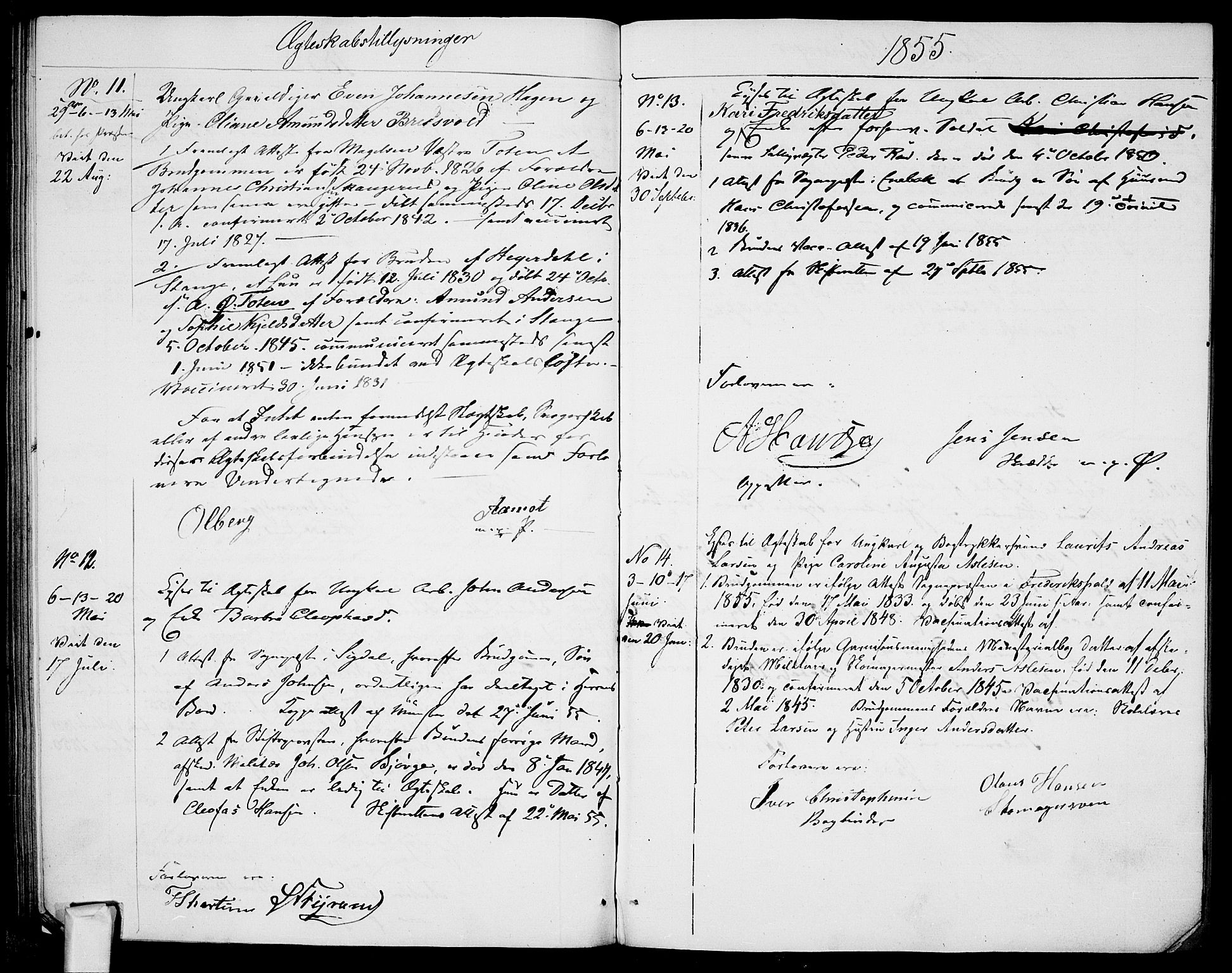 Garnisonsmenigheten Kirkebøker, AV/SAO-A-10846/H/Ha/L0005: Banns register no. I 5, 1844-1856