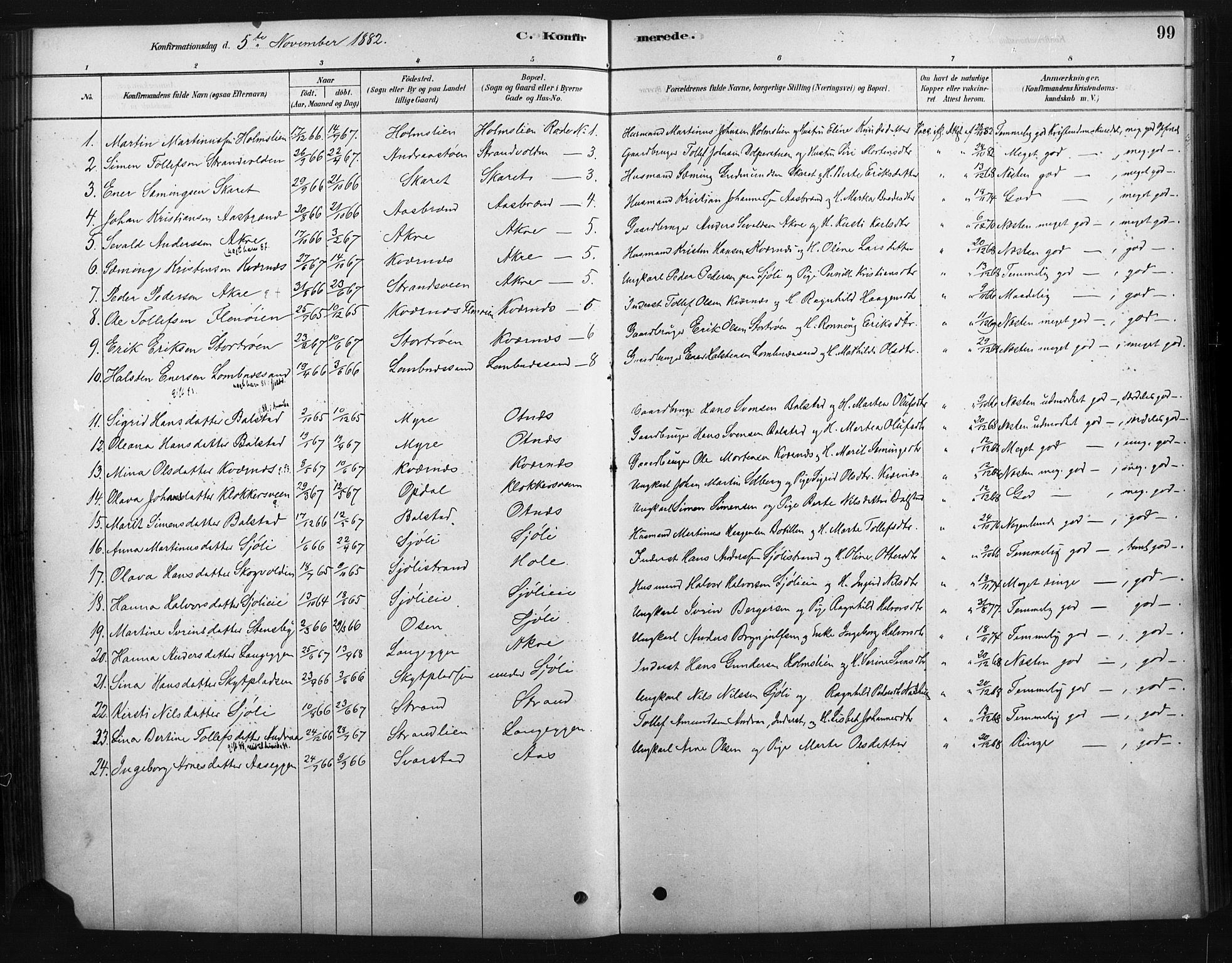 Rendalen prestekontor, AV/SAH-PREST-054/H/Ha/Haa/L0010: Parish register (official) no. 10, 1878-1901, p. 99