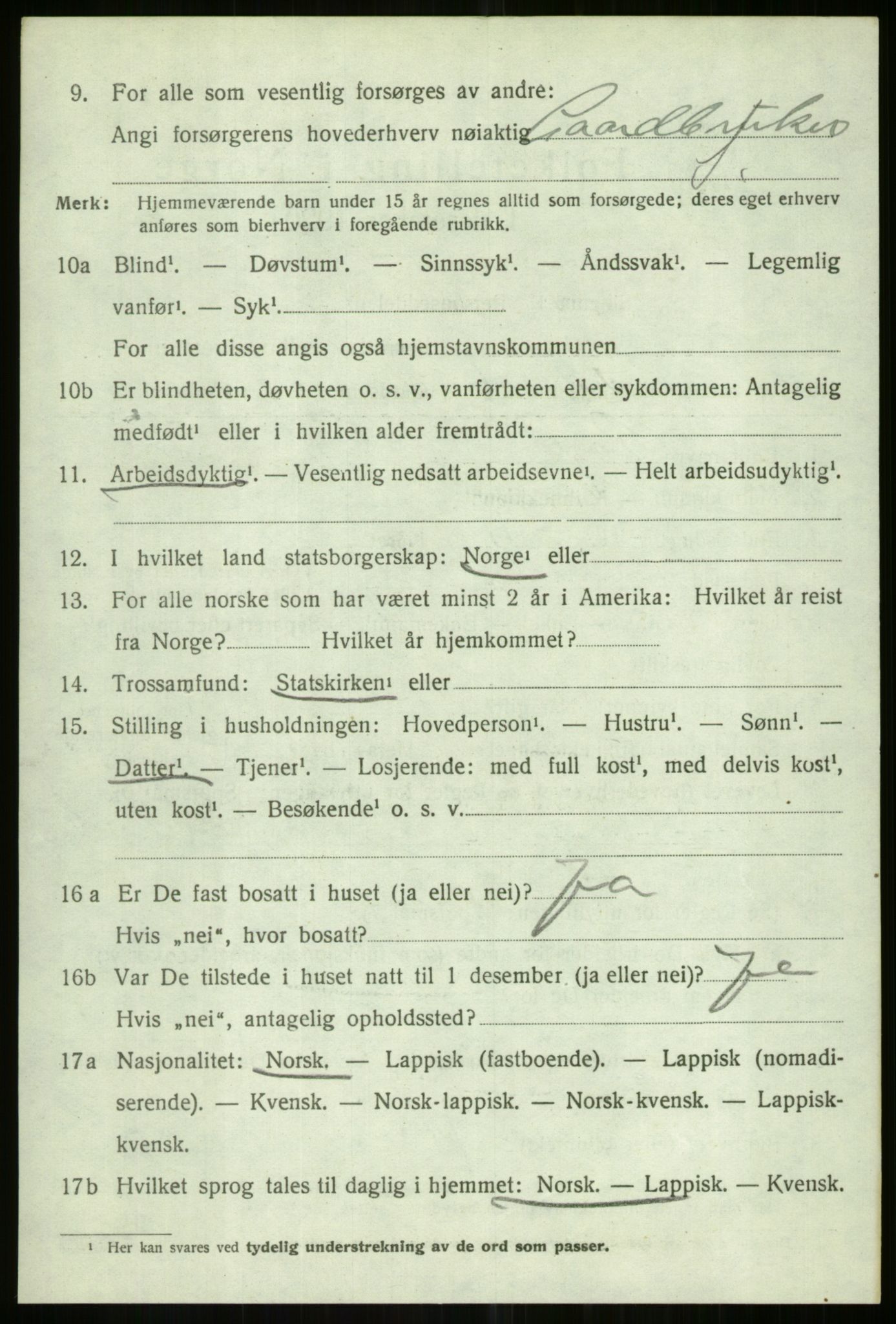 SATØ, 1920 census for Tromsøysund, 1920, p. 13853