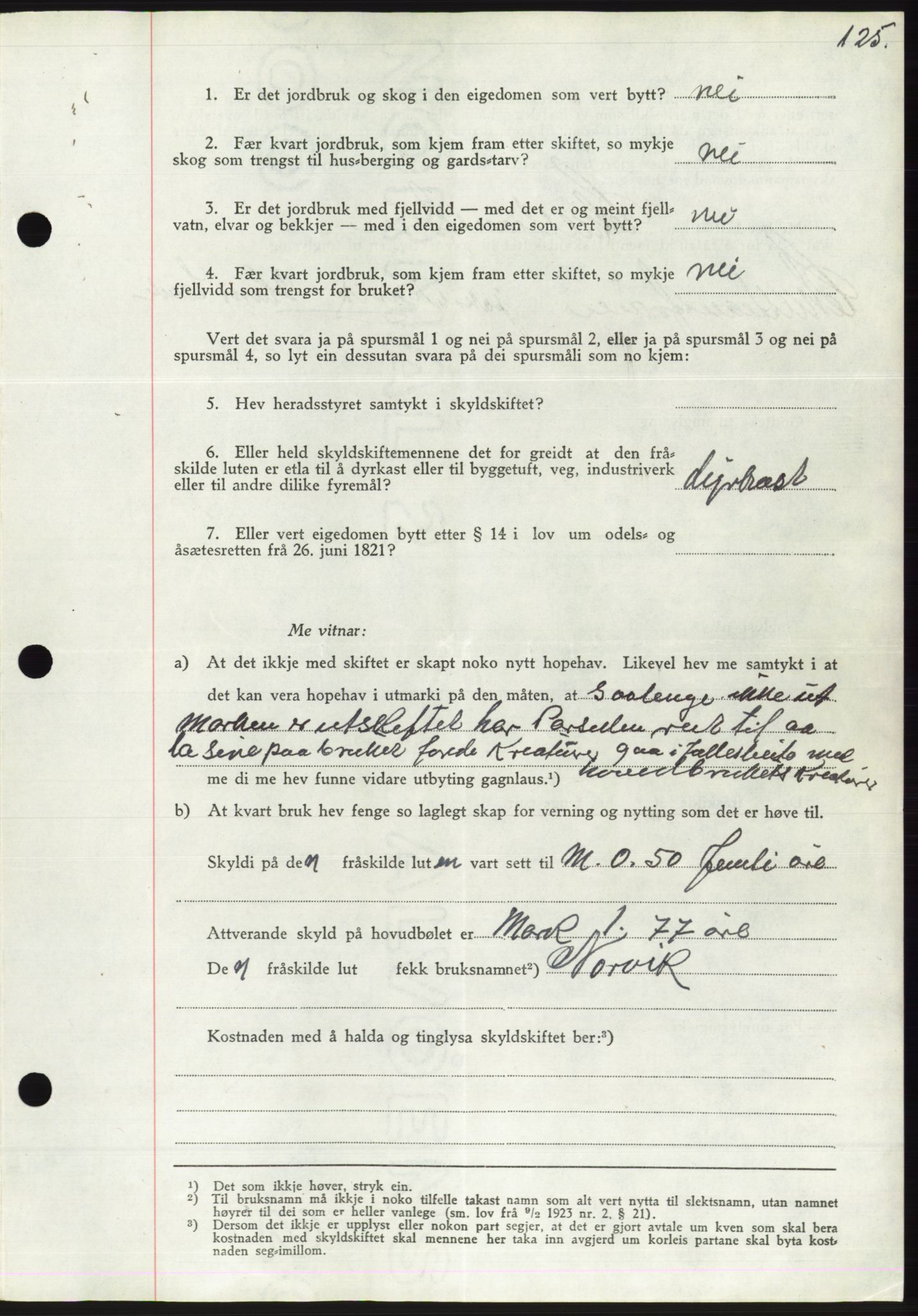 Søre Sunnmøre sorenskriveri, AV/SAT-A-4122/1/2/2C/L0071: Mortgage book no. 65, 1941-1941, Diary no: : 350/1941