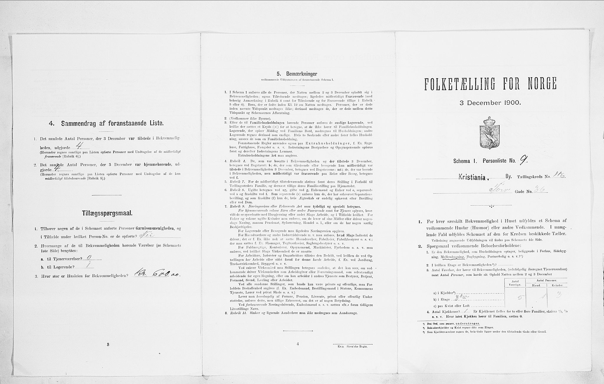 SAO, 1900 census for Kristiania, 1900, p. 103331