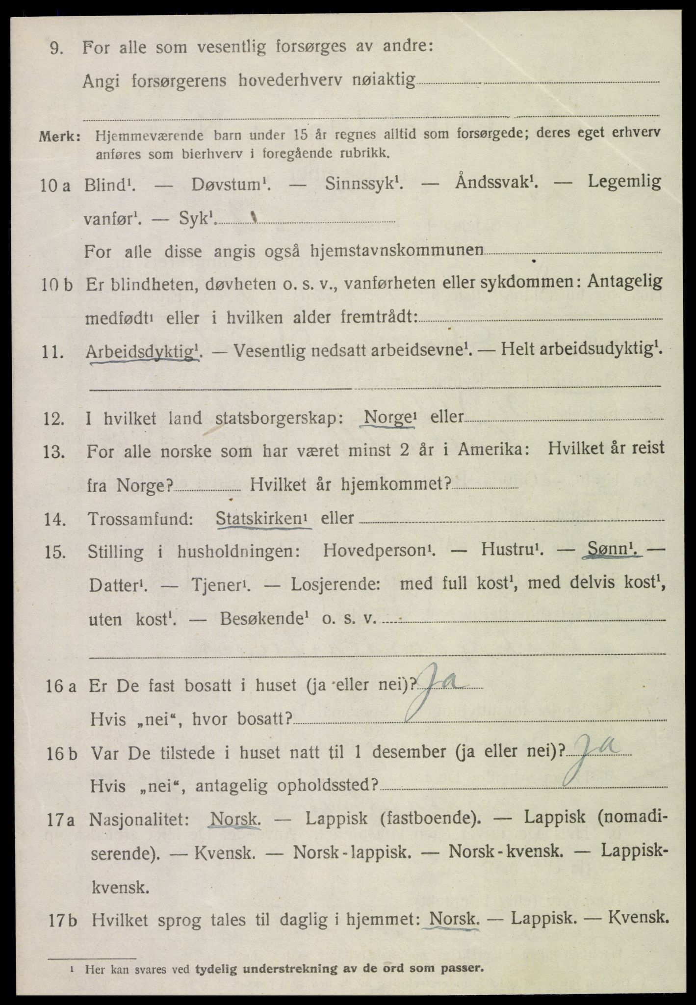 SAT, 1920 census for Leka, 1920, p. 2192