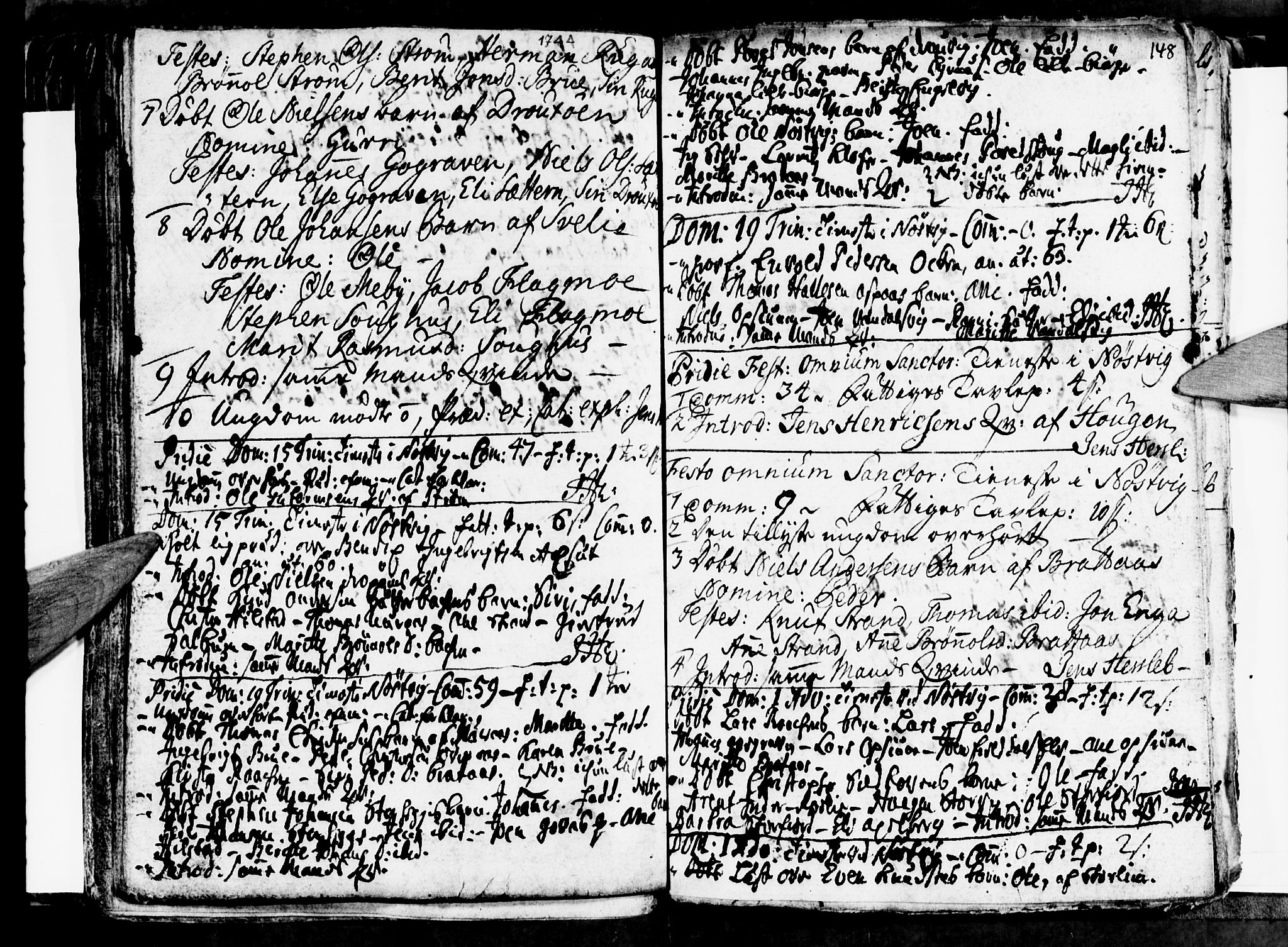 Ministerialprotokoller, klokkerbøker og fødselsregistre - Nordland, SAT/A-1459/814/L0221: Parish register (official) no. 814A02, 1718-1762, p. 148