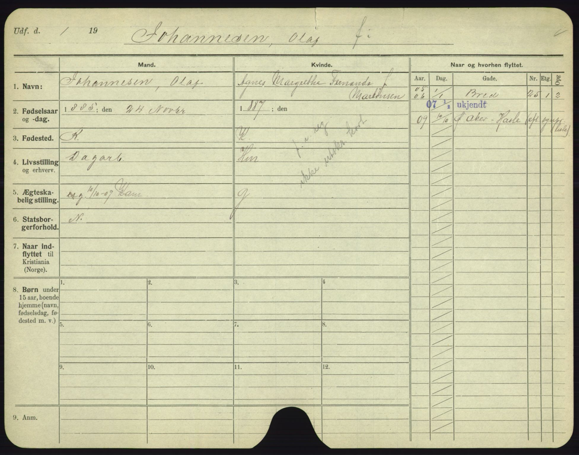 Oslo folkeregister, Registerkort, SAO/A-11715/F/Fa/Fac/L0005: Menn, 1906-1914, p. 751a