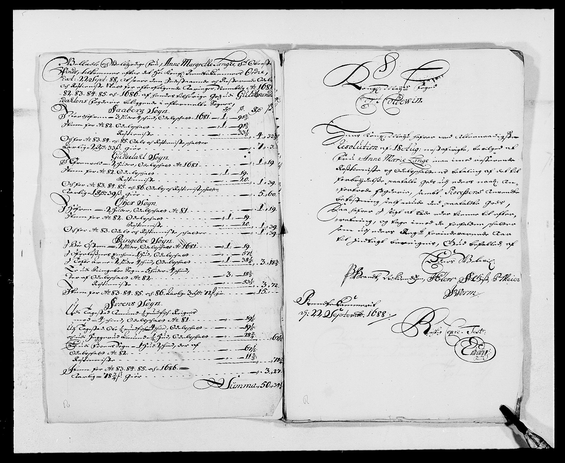 Rentekammeret inntil 1814, Reviderte regnskaper, Fogderegnskap, RA/EA-4092/R17/L1164: Fogderegnskap Gudbrandsdal, 1682-1689, p. 33