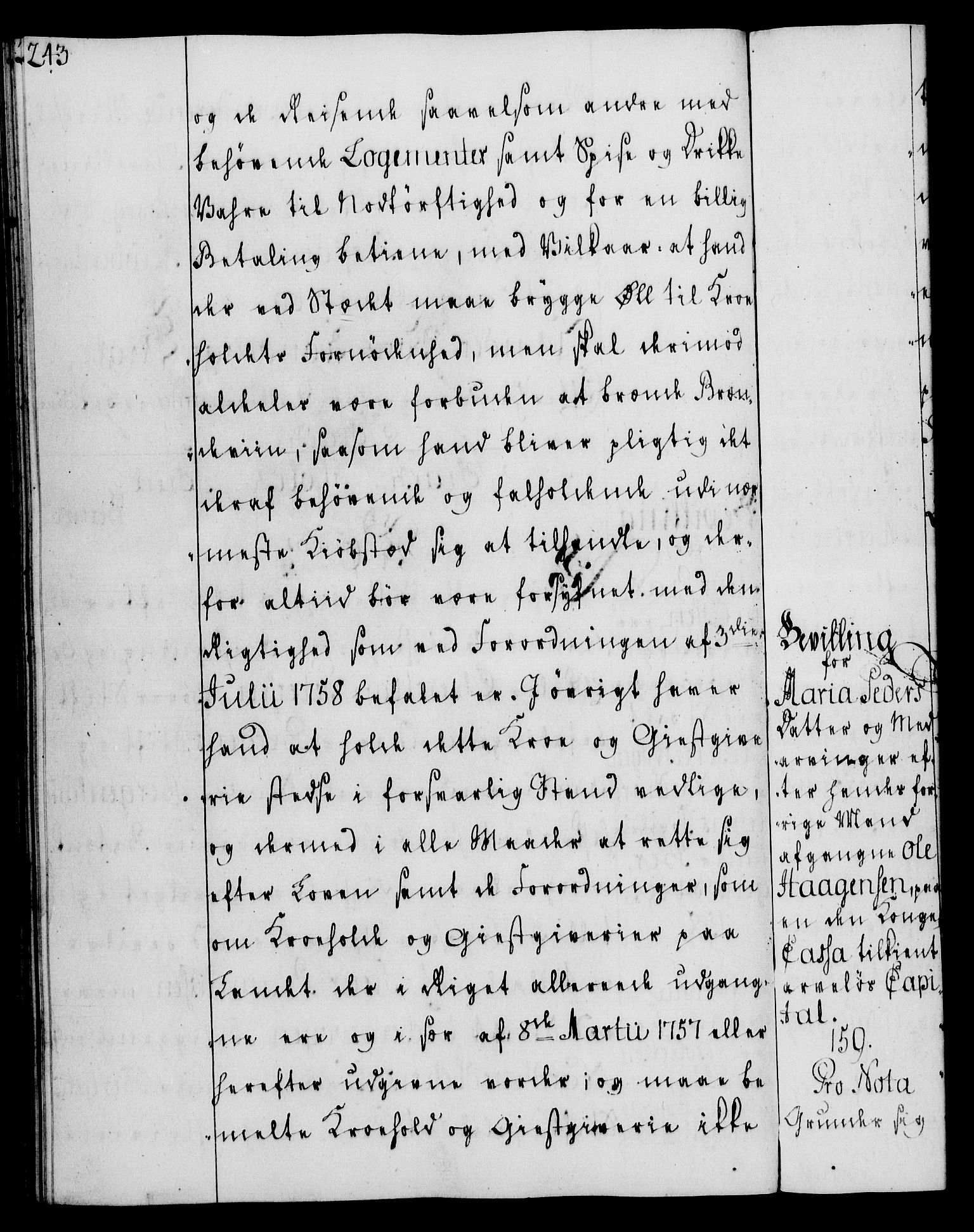 Rentekammeret, Kammerkanselliet, RA/EA-3111/G/Gg/Gga/L0008: Norsk ekspedisjonsprotokoll med register (merket RK 53.8), 1768-1771, p. 243